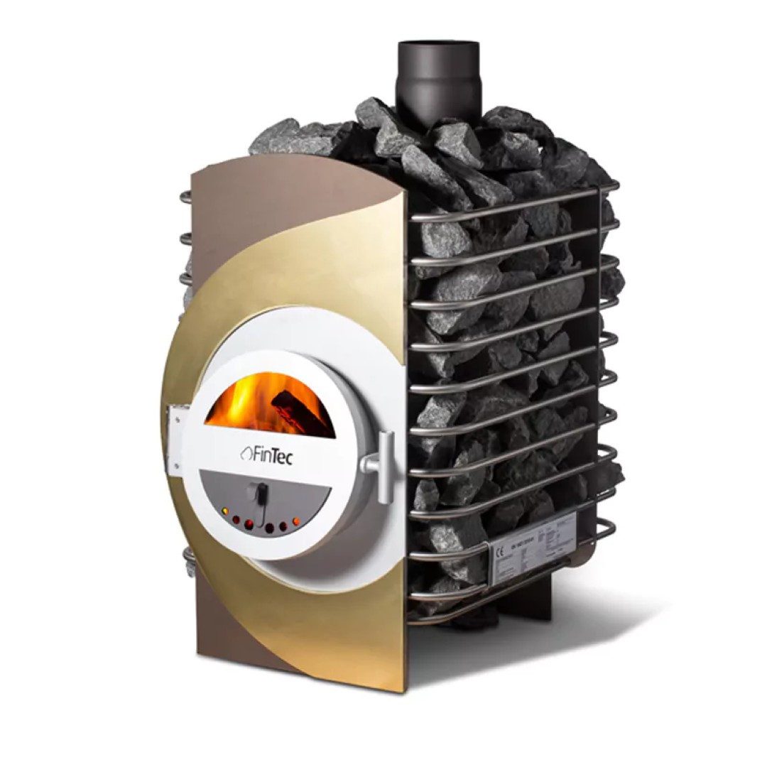 FinTec Saunaofen FinTec Lora SOLAR Holz-Saunaofen 14,6 kW, 14.6 kW, Manuelle Steuerung, Holzbefeuerung; Gleichmäßige Wärmeverteilung; Aufgussbetrieb
