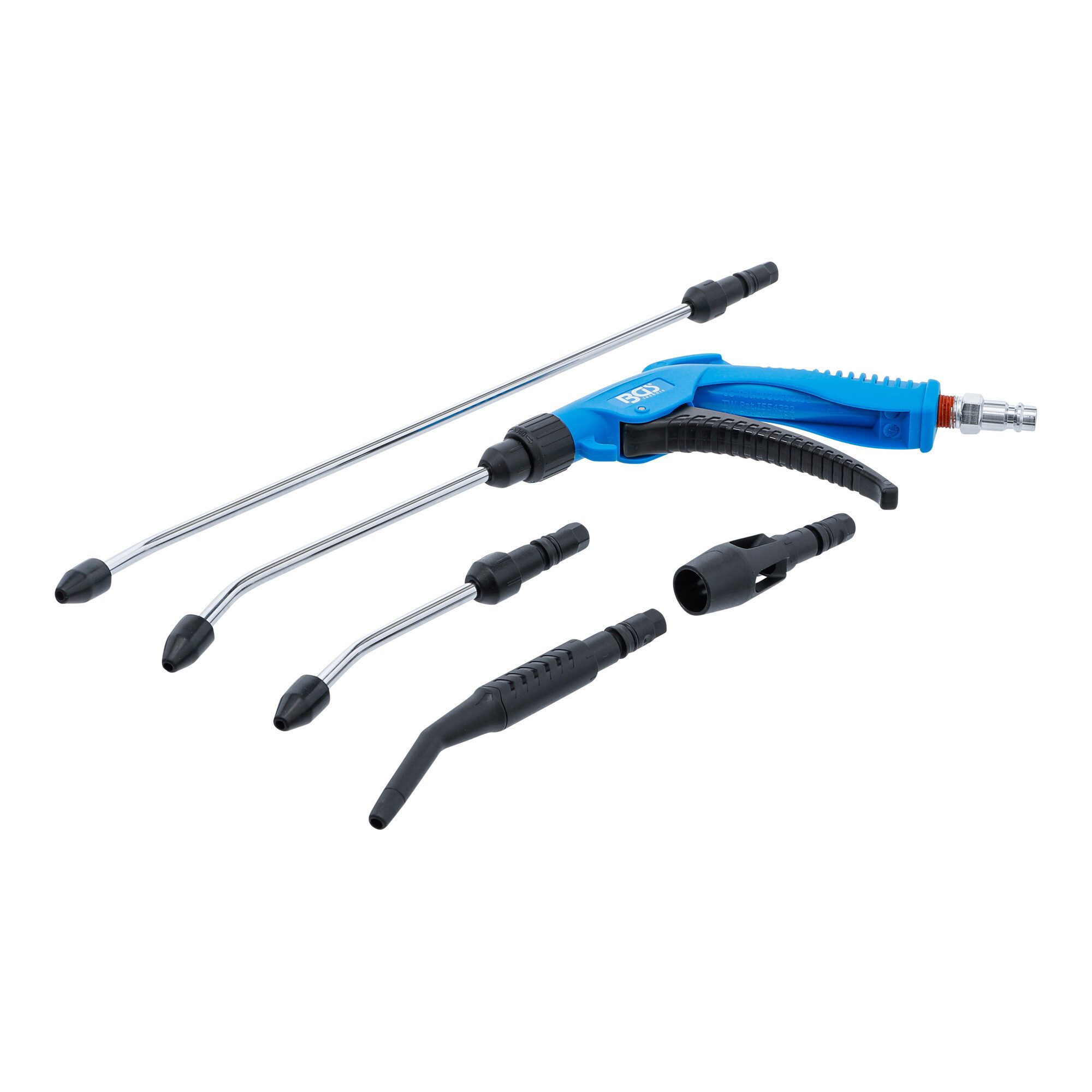 BGS technic Ausblaspistole BGS Druckluft-Ausblaspistolen-Satz mit 5 Aufsätzen