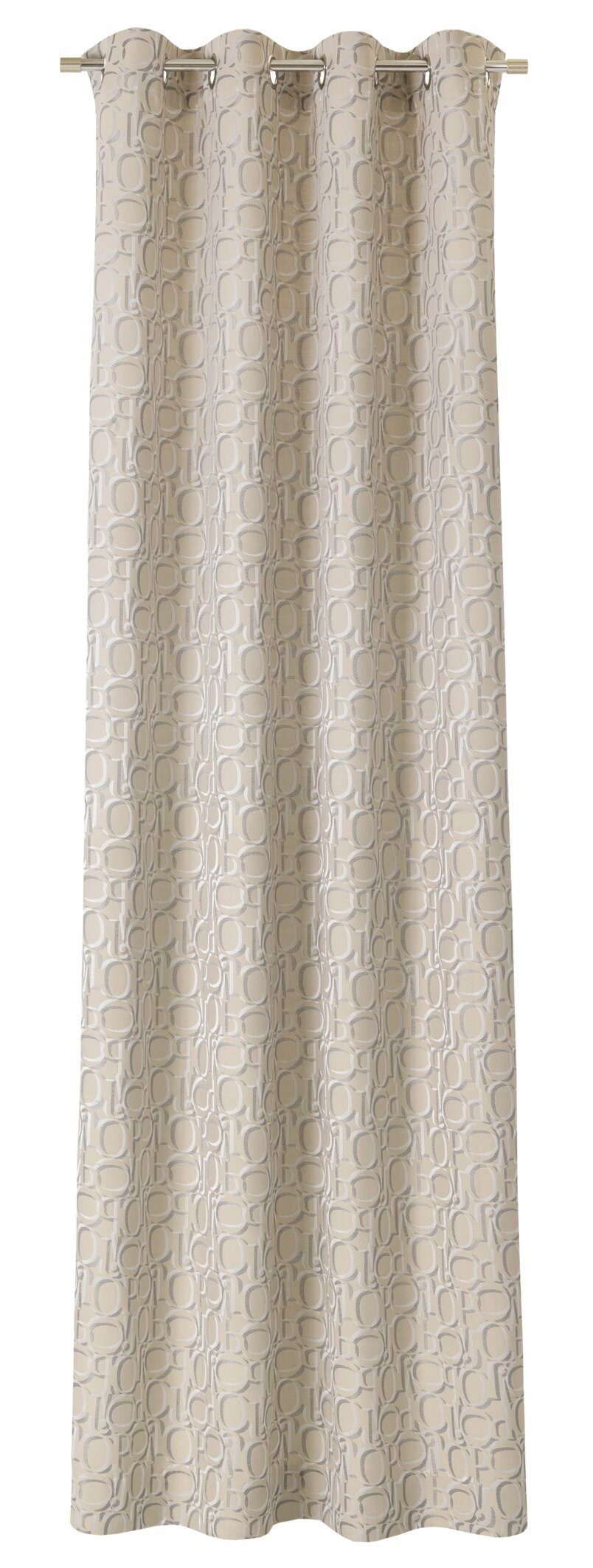 LIVING - blickdicht, Beige Fertigvorhang, Textil ORNAMENT Joop!, JOOP! St), Vorhang (1