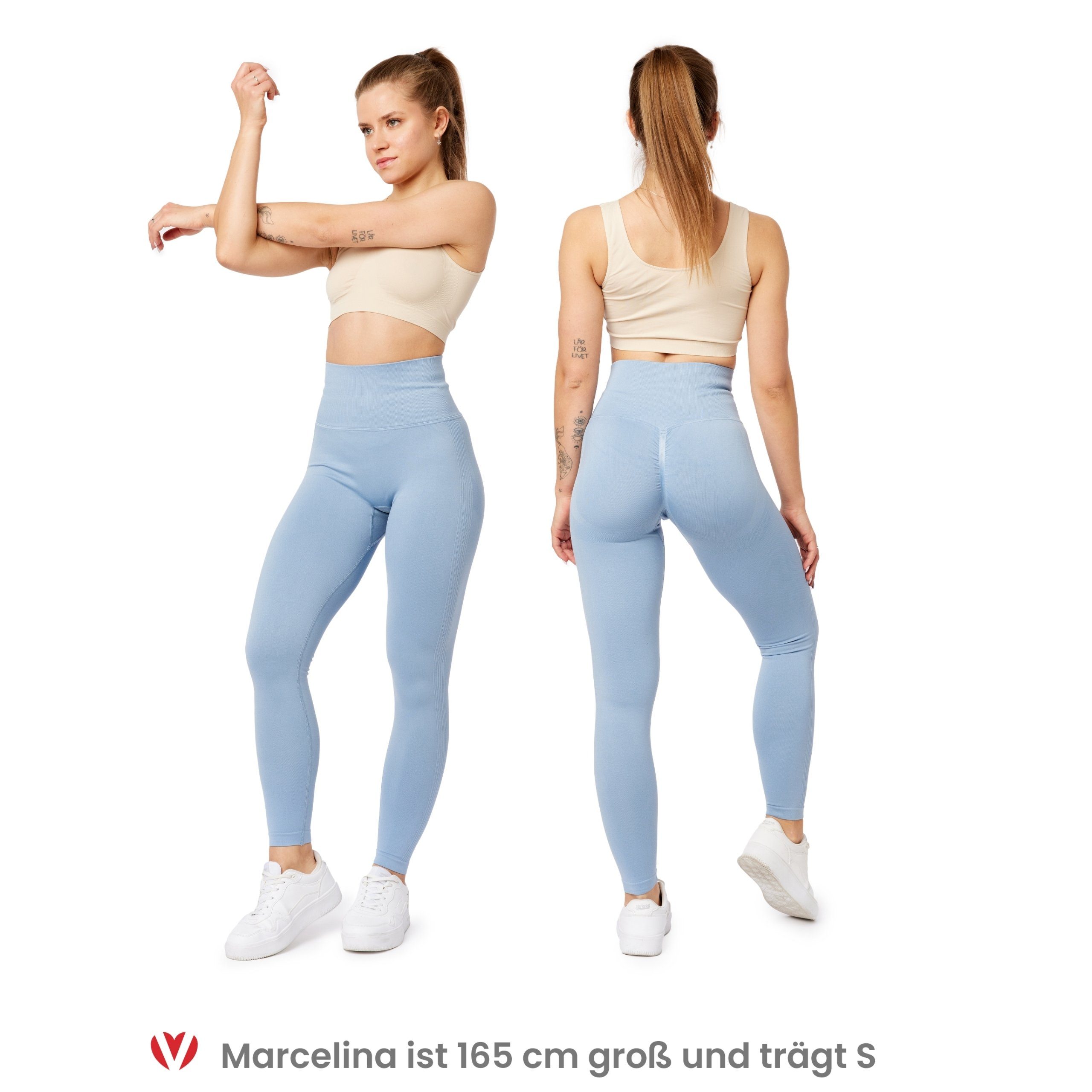 Bellivalini Leggings Damen High Waist Push Up Scrunch BLV50-255 (1-tlg) fig günstig online kaufen