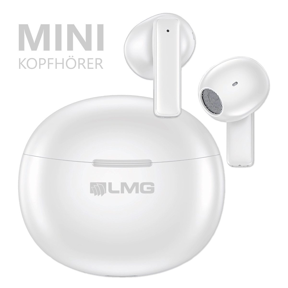 LMG Germany T87 In-Ear Kopfhörer, Bluetooth 5.4, mit Ladecase Bluetooth-Kopfhörer (IOS, Android, HSP, HFP, A2DP, AVRCP, Bluetooth 5.4, IPX6, Double Subwoofer, Low Delay, 20 h Spielzeit)