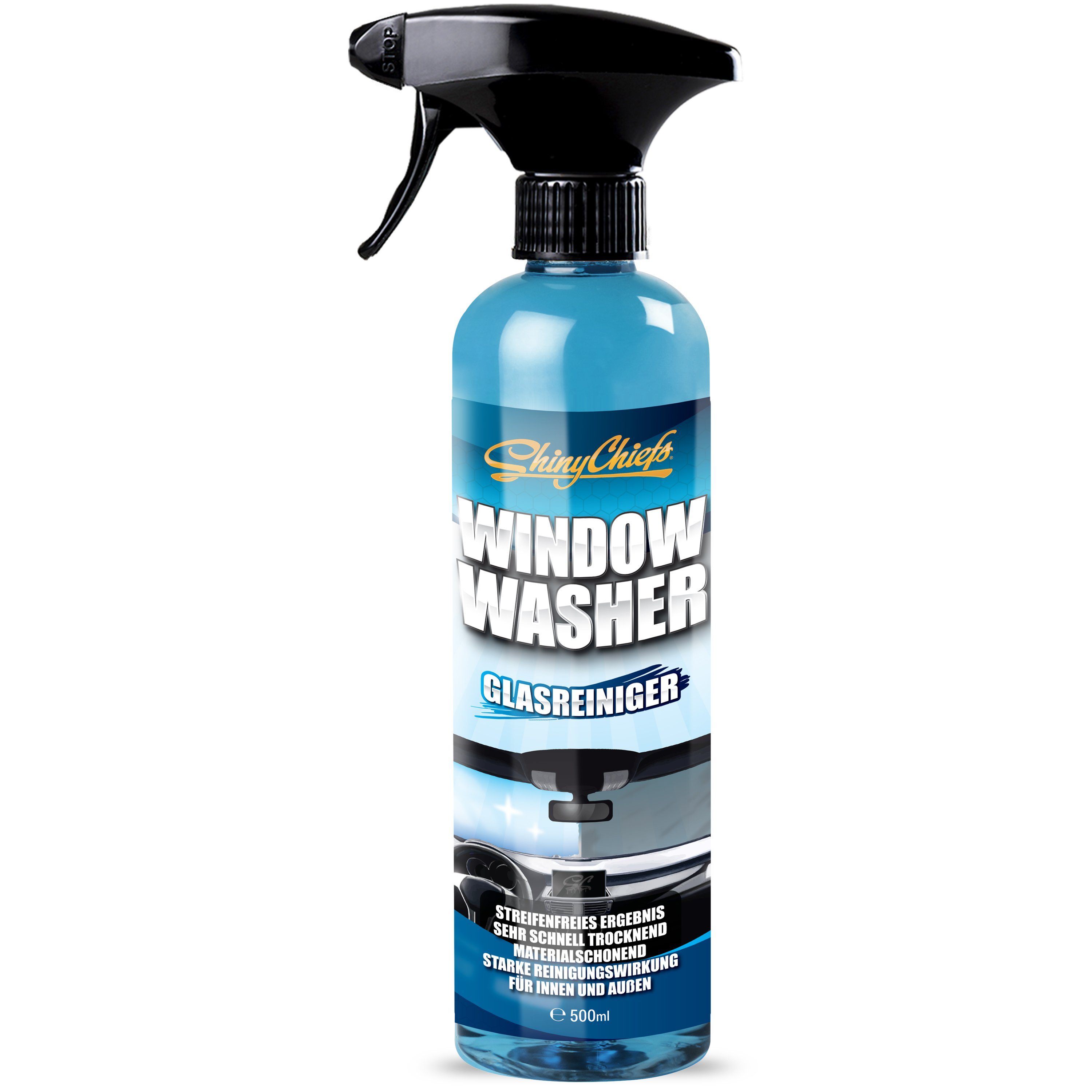 ShinyChiefs WINDOW streifenfreie Reinigung) - - Auto-Glasreiniger (1-St. Glasreiniger & für WASHER für innen außen