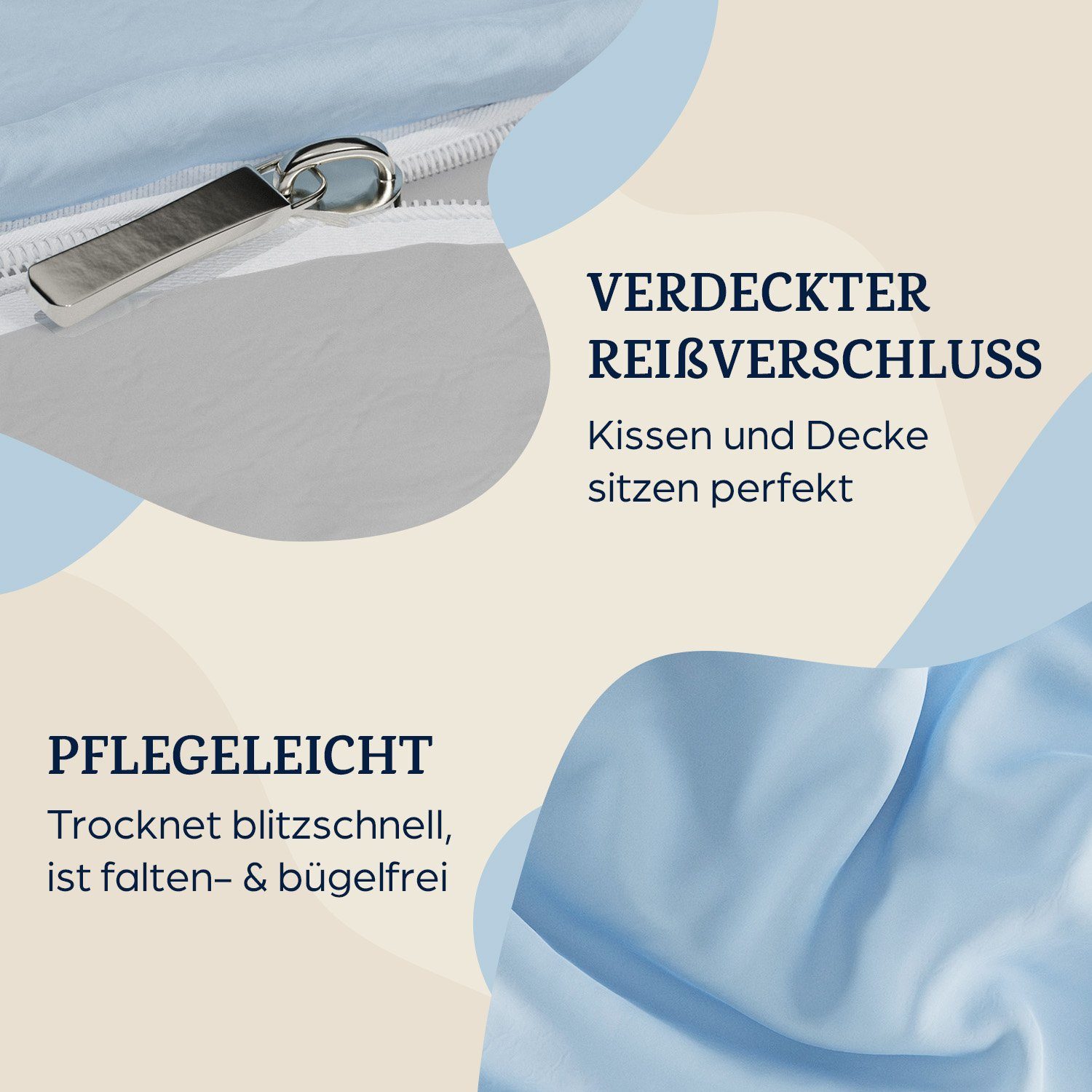 sleepwise Bettwäsche Soft Wonder-Edition Bettwäsche, Mikrofaser-Fleece, 2 teilig, Mikrofaser Bettbezug Set mit Kissenbezug Kissen Hüllen Bettzeug