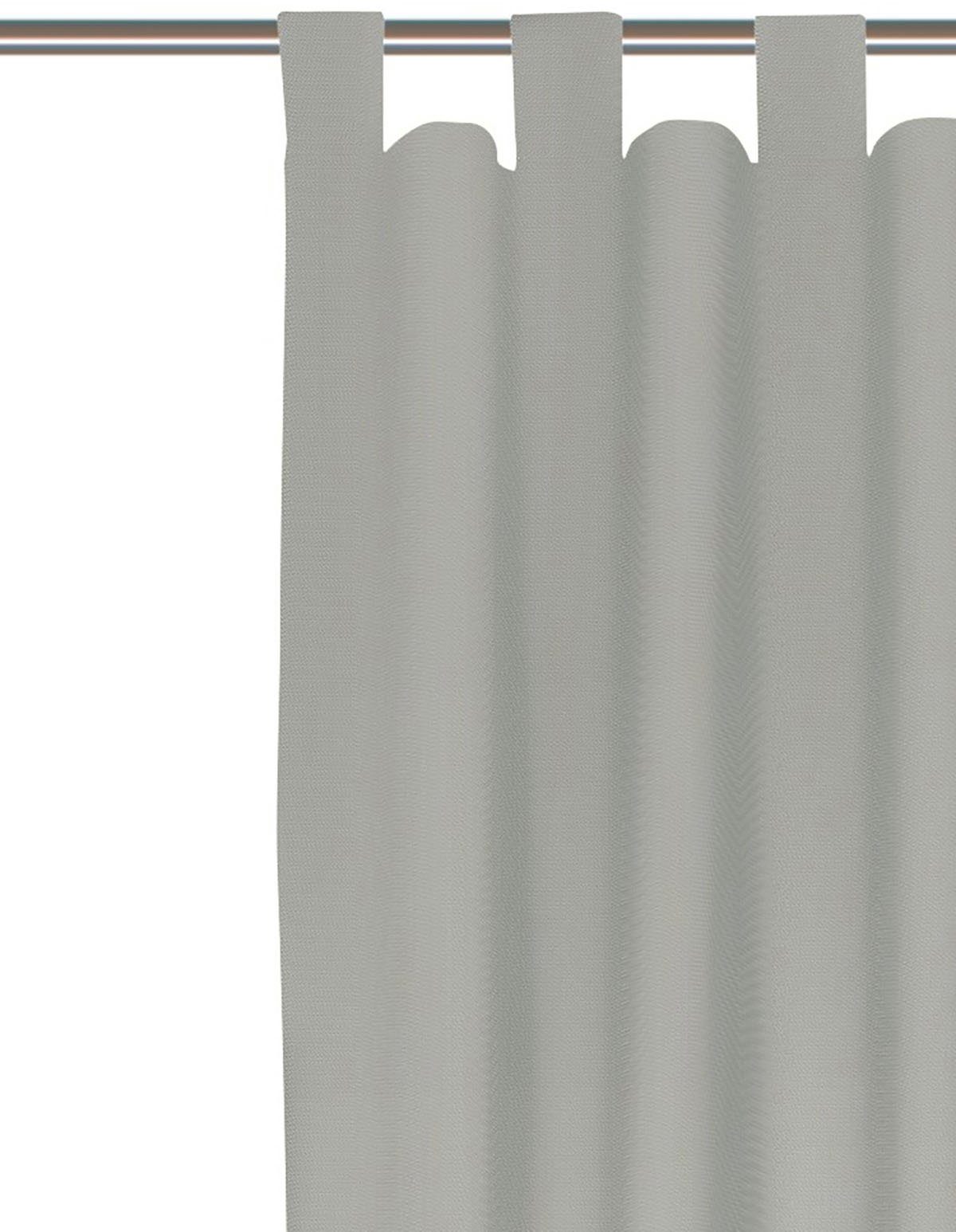 Vorhang Uni Collection (1 hellgrau nach blickdicht, Wirth, Schlaufen St), Maß light