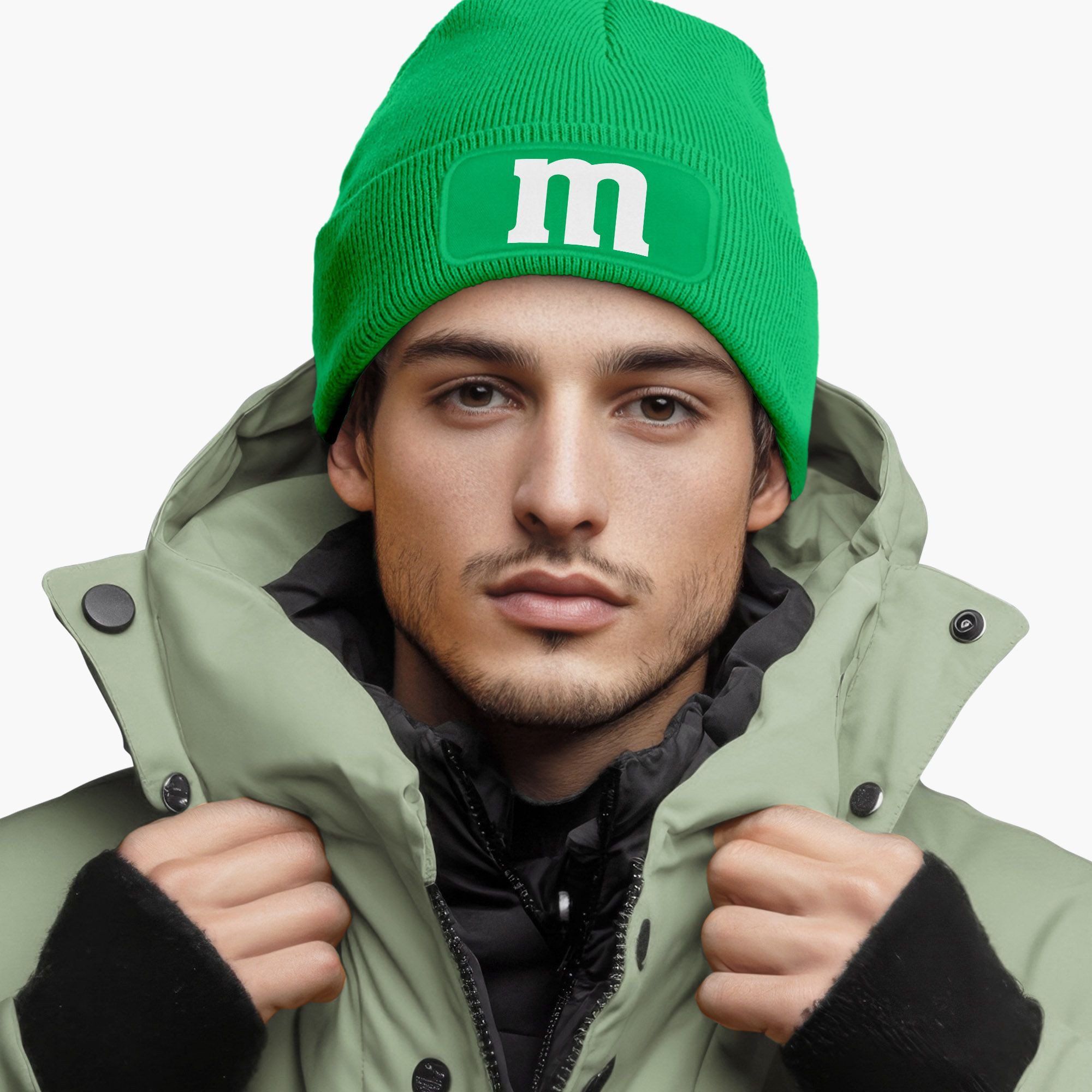 MoonWorks Strickmütze Herren Beanie Patch Strickmütze mit Buchstabe M Aufdr günstig online kaufen