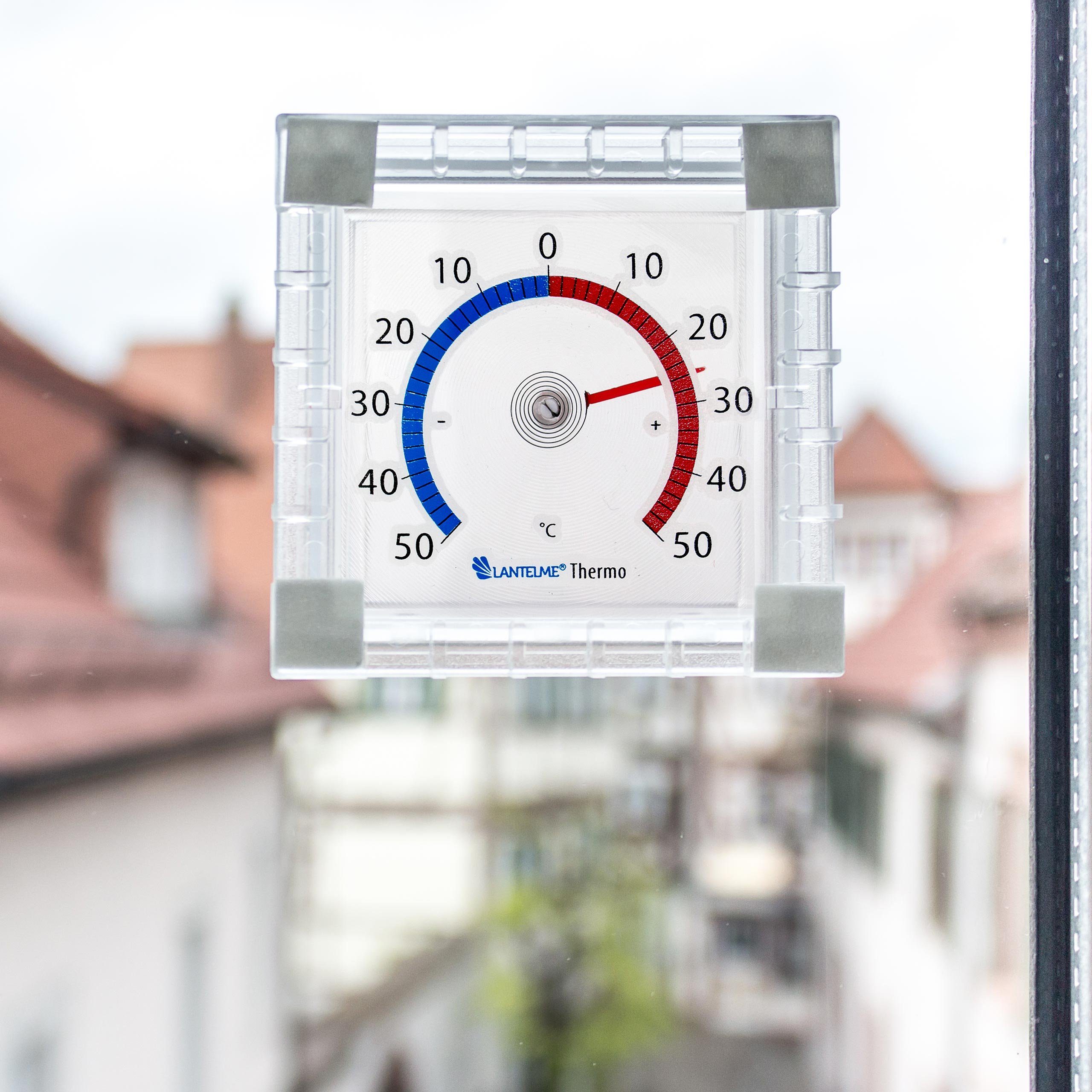 Lantelme Hygrometer und Thermometer Set Selbstklebend für Kühlschrank oder Fensterscheibe, (Spar-Set, 2-St., Asswahlmenü bitte beachten), Luftfeuchtigkeit und T – Bild 2 von 5