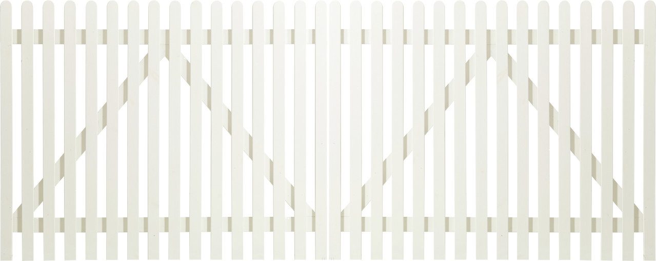 PLUS Holzzaun Plus Vorgartentor Retro 300 x 120 cm weiß