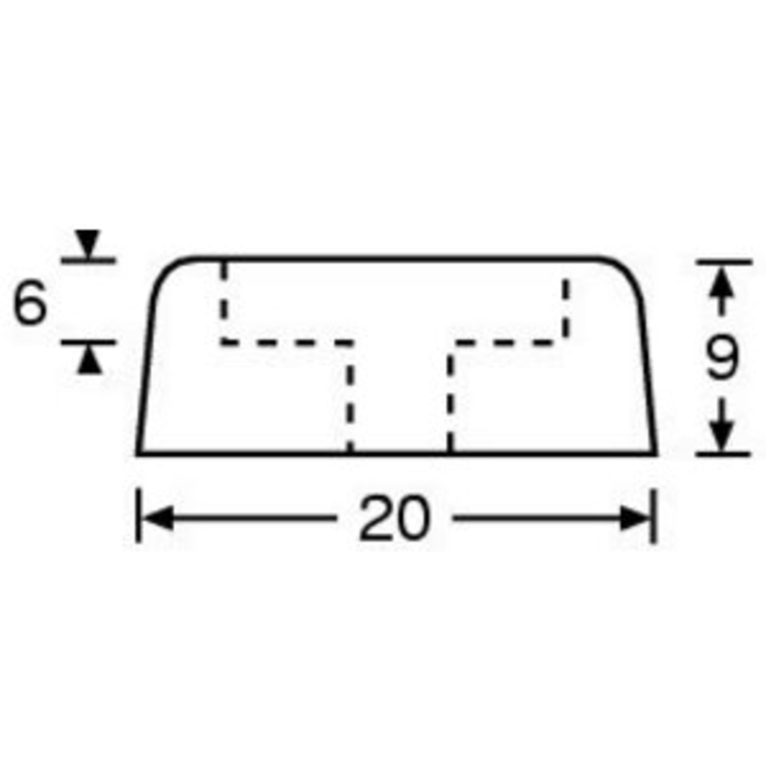 Adam Hall Möbelfuß, (Fittings, Füße), 4903 Gummifuß 20 x 9 mm - Füße