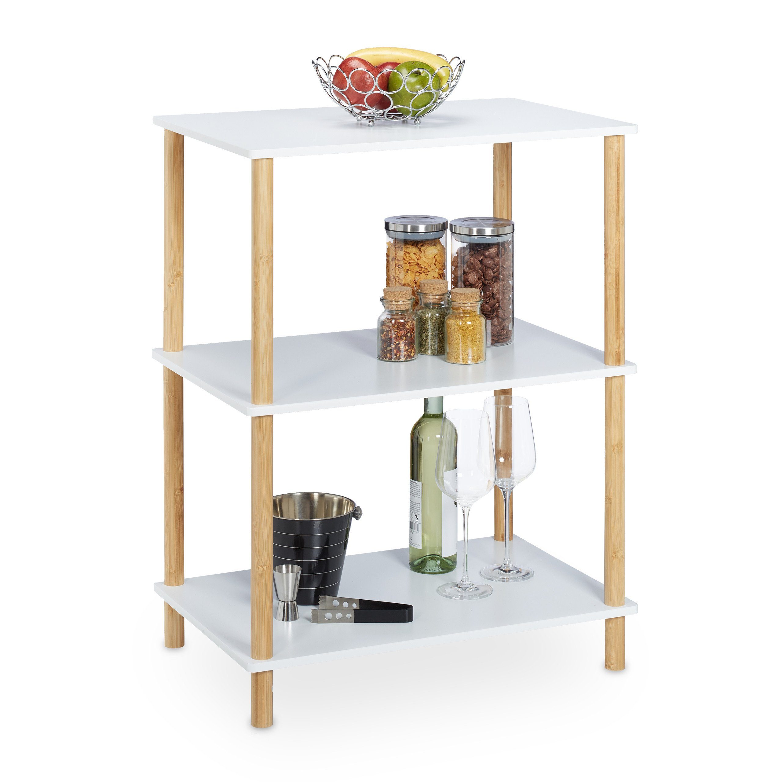 relaxdays Standregal mit 3 Ebene günstig online kaufen