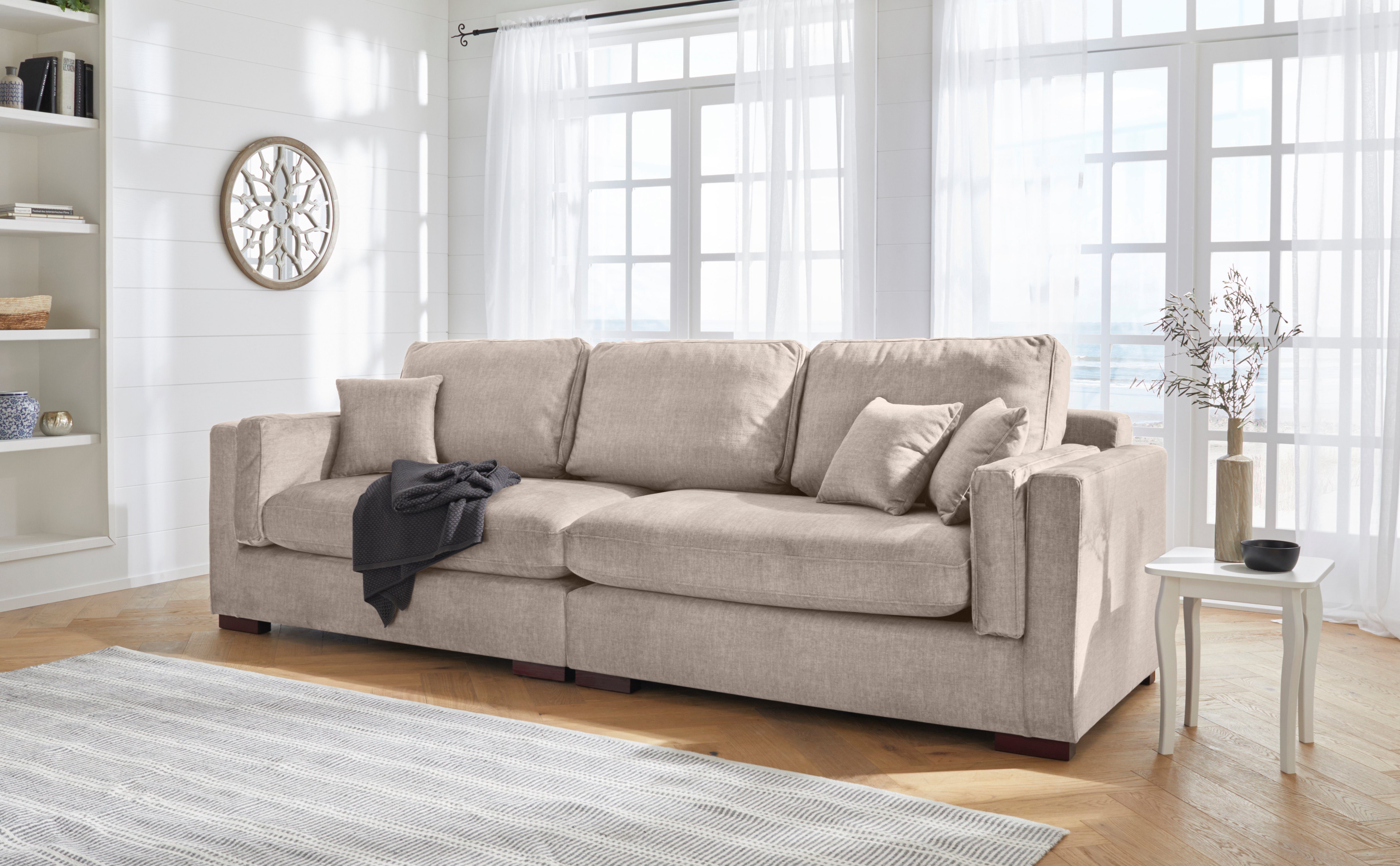 Home affaire Big-Sofa Fresh Pond, in vielen Bezugsqualitäten und Farben, B/T/H: 290/96/95 cm