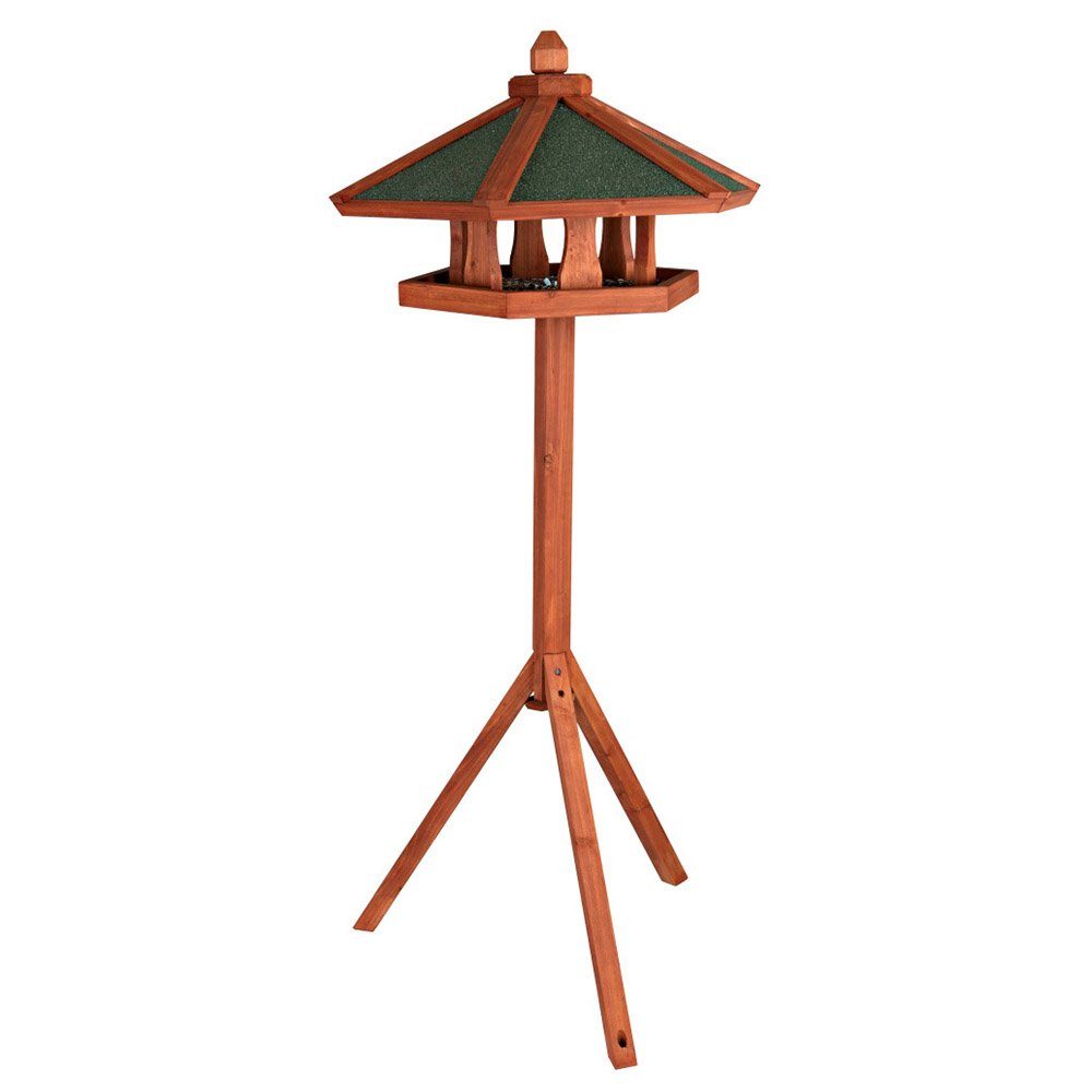 Vogelhaus natura Futterhaus mit Ständer rund