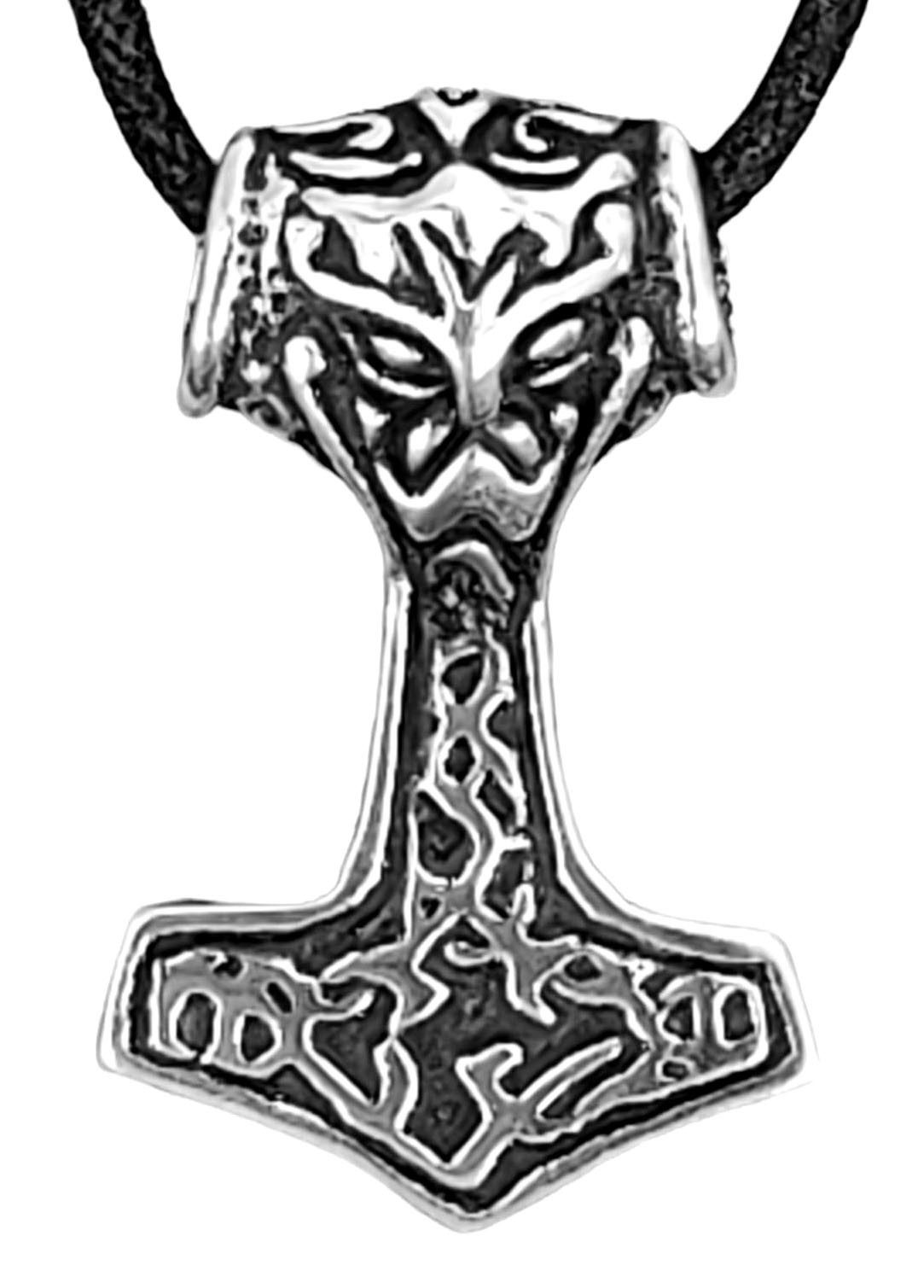 Kettenanhänger Thorshammer Anhänger 925 Silber Thorhammer Thor Mjölnir