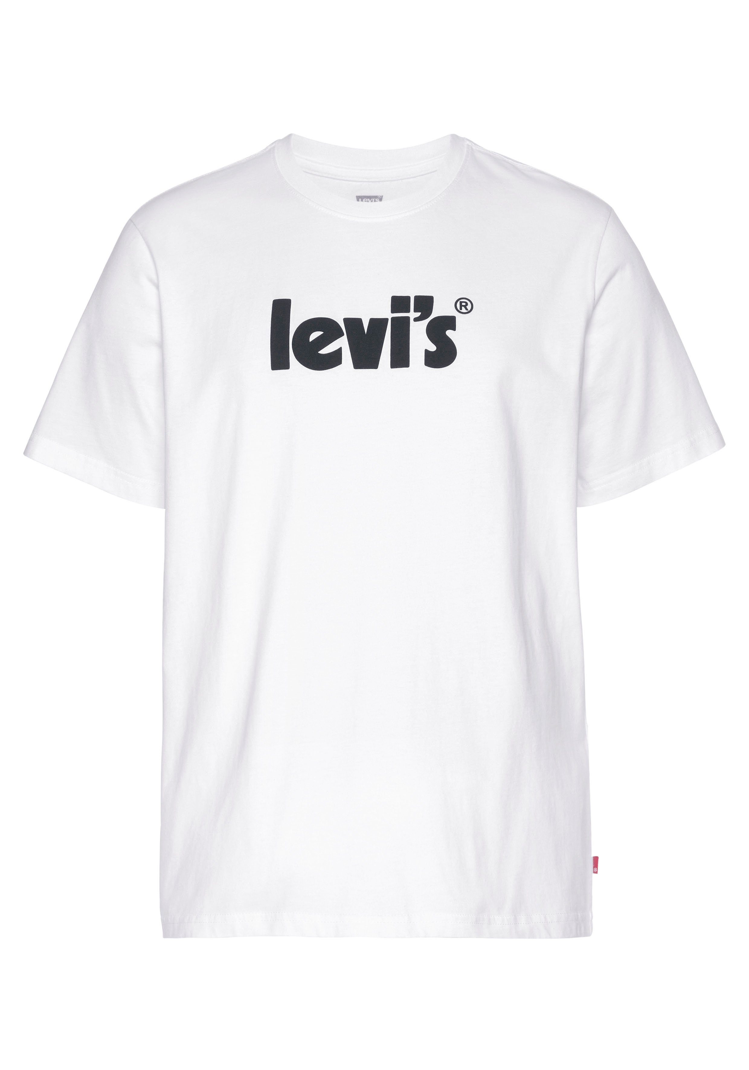 Levi's® T-Shirt LE SS WHITE FIT TEE Logodruck mit LOGO POSTER RELAXED