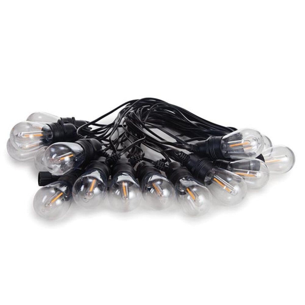 Velleman LED Stripe Vellight LED-Lichterkette - 15 m - 15 warmweiße Lampen - schwarzes Kab