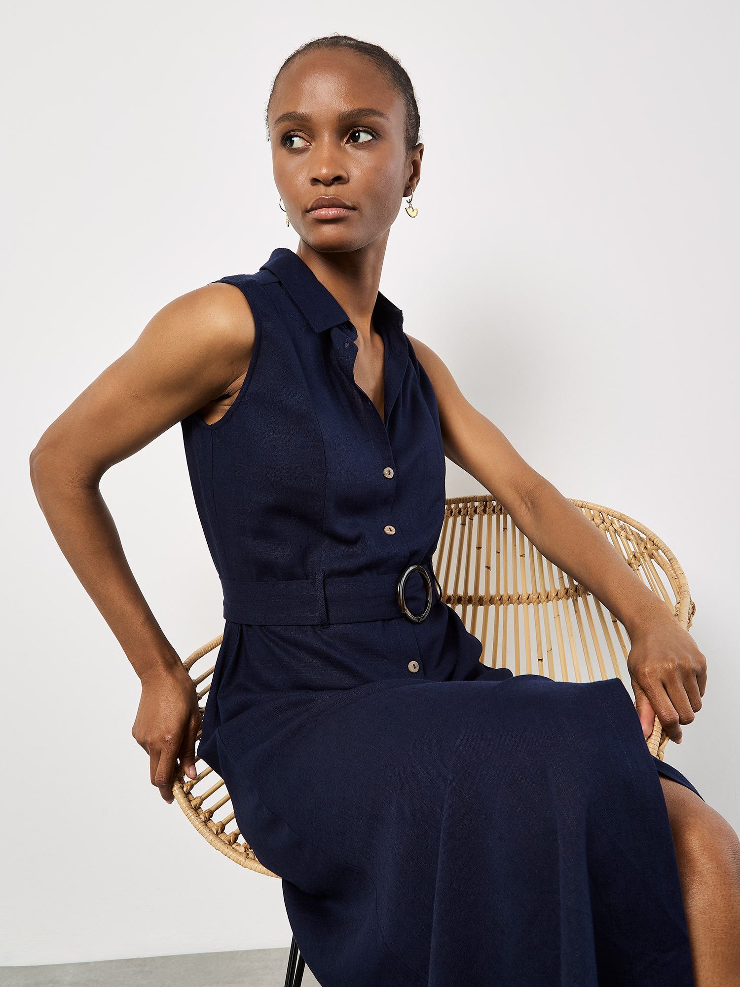 Midikleid Ärmelloses Kleid