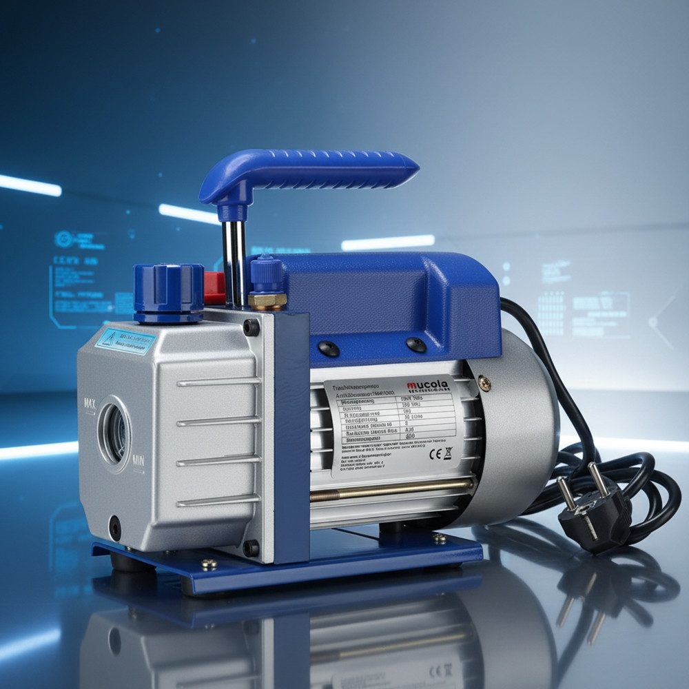 Mucola Klimaanlagenschlauch 70 l/min Vakuumpumpe Unterdruckpumpe Vakuum Pumpe Vacuumpumpe, Zubehör für Universal, Öl-Schauglas