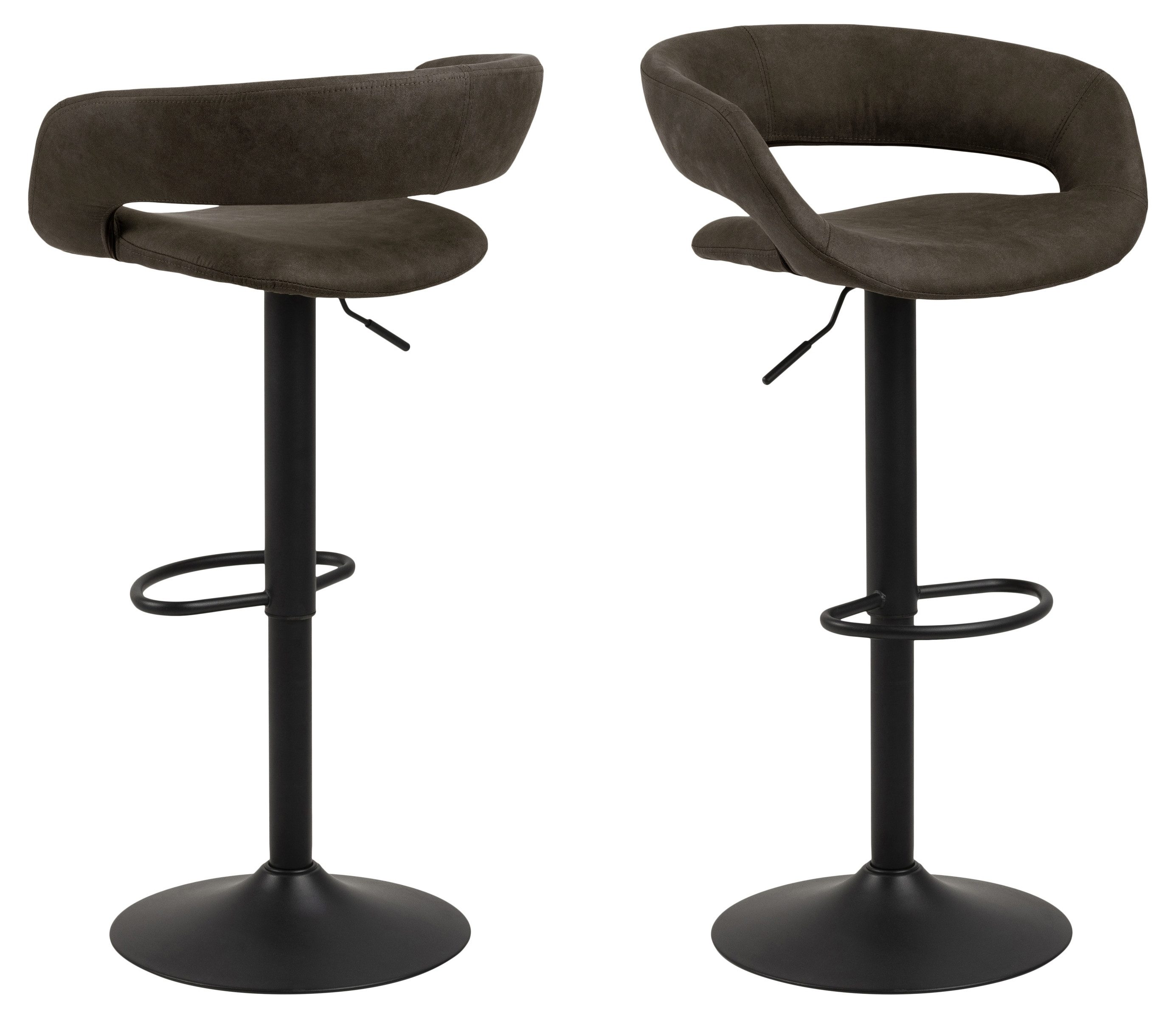 Barhocker (2er-Set) in anthrazit - 54,5x101x48,5 (BxHxT)
