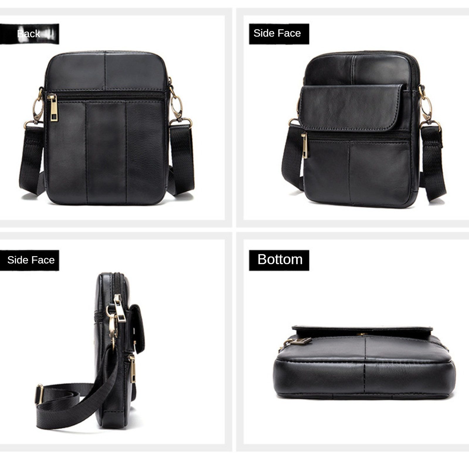 YUBRO-STUDIO Schultertasche Herren Leder Umhängetasche Klein günstig online kaufen