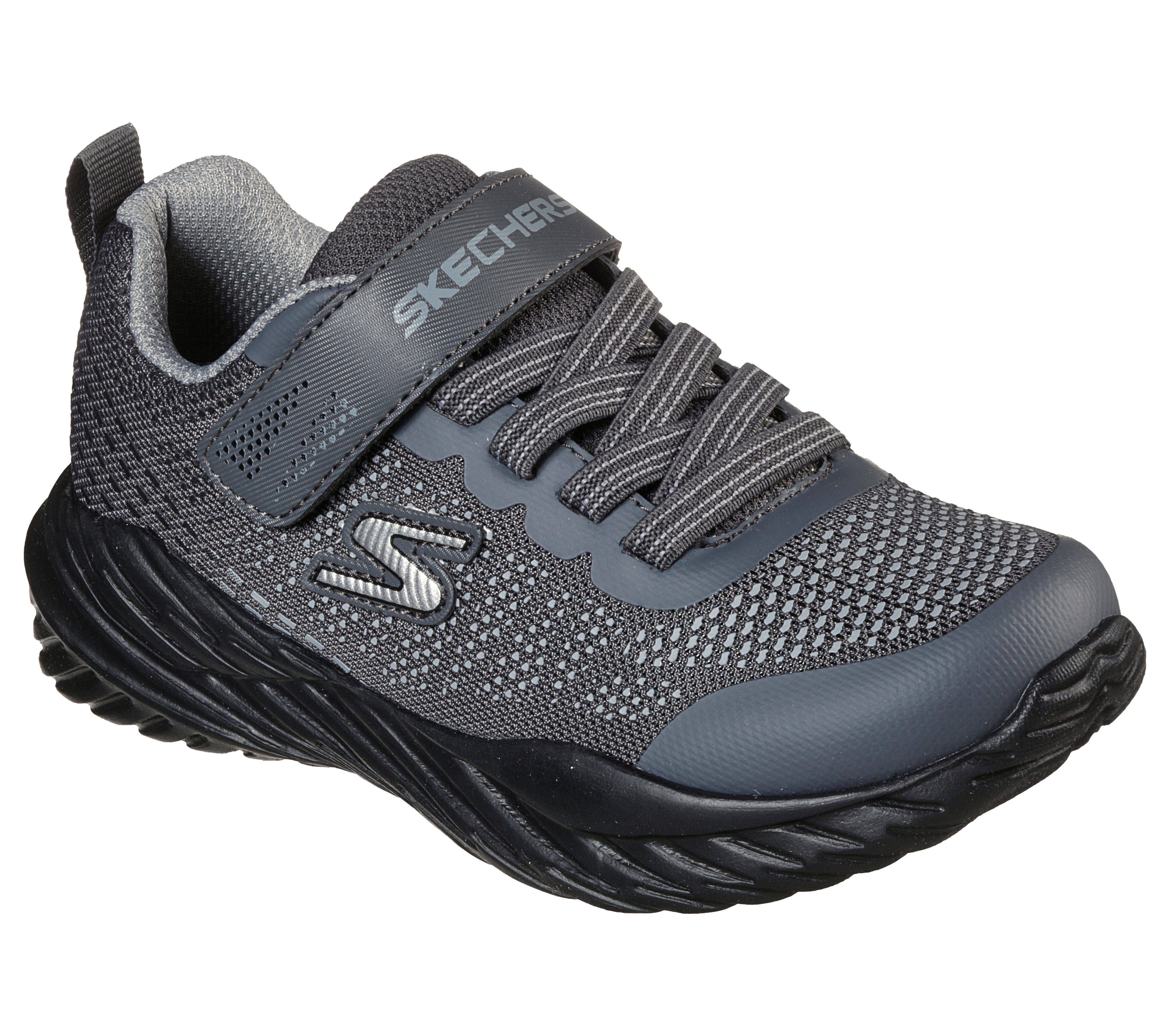 NITRO Sneaker Skechers KARVO Gepolsterte Grau / Komfort-Innensohle Dunkelgrau / SPRINT Schwarz