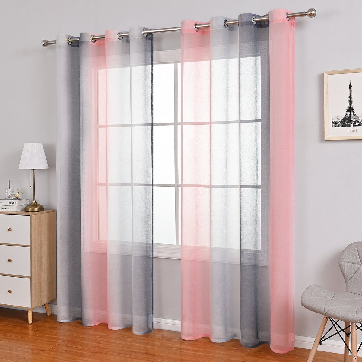BYSURE Gardine, Ösen (2 St), transparent, günstig online kaufen