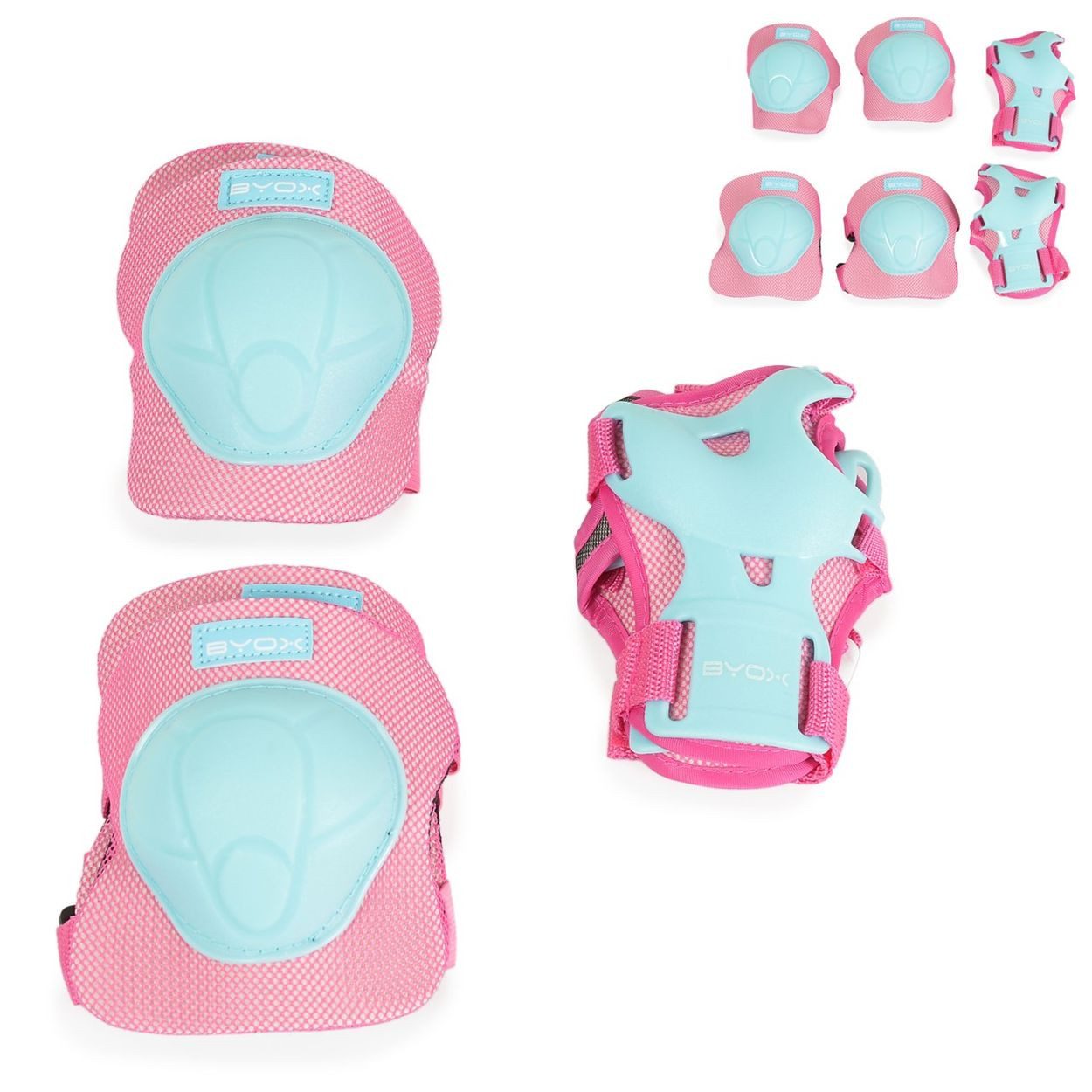 Byox Protektoren-Set H110, Protektoren, Ellenbogen-, Handgelenk- und Knieschützer, Polyester