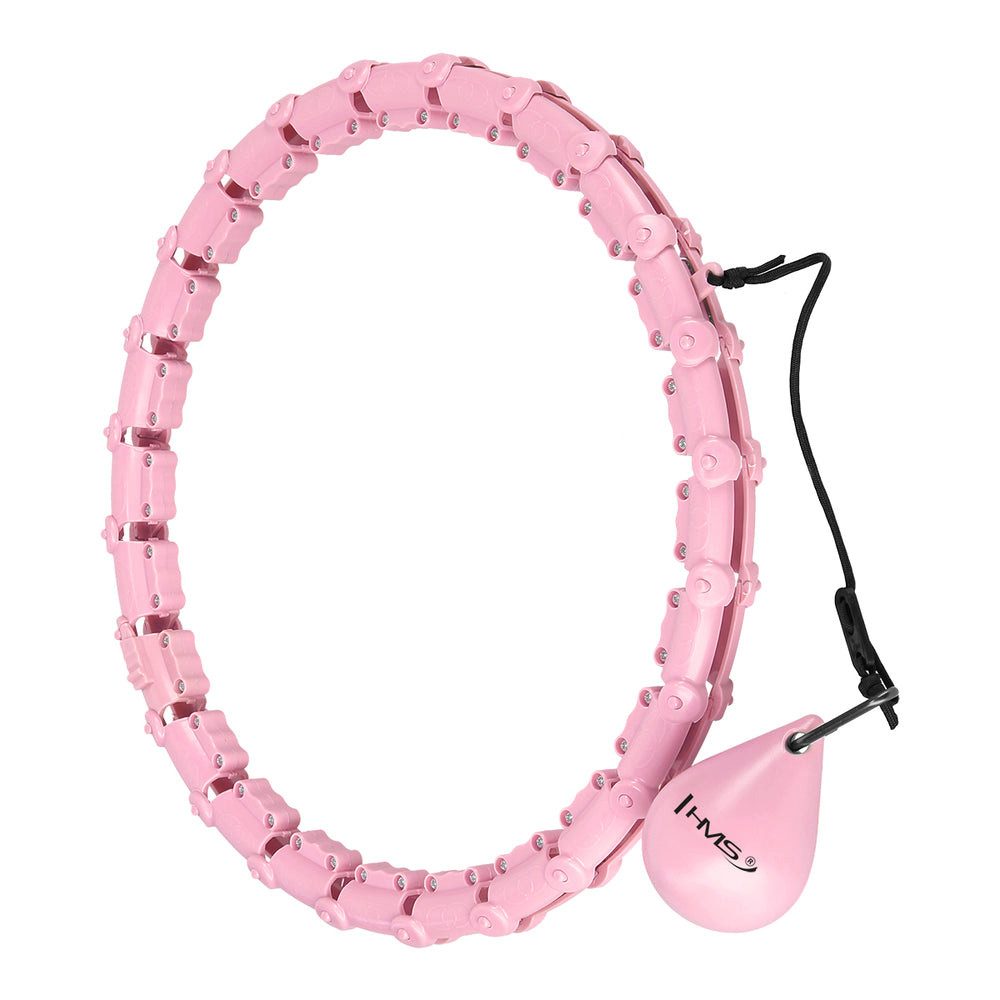 HMS Hula-Hoop-Reifen Fitnessreifen Taillentrainer Bauchtrainer (Spar-Set, 1-tlg., 43 cm verstellbar), 24 Elemente, Schwerkraftball, verstellbar, Massage