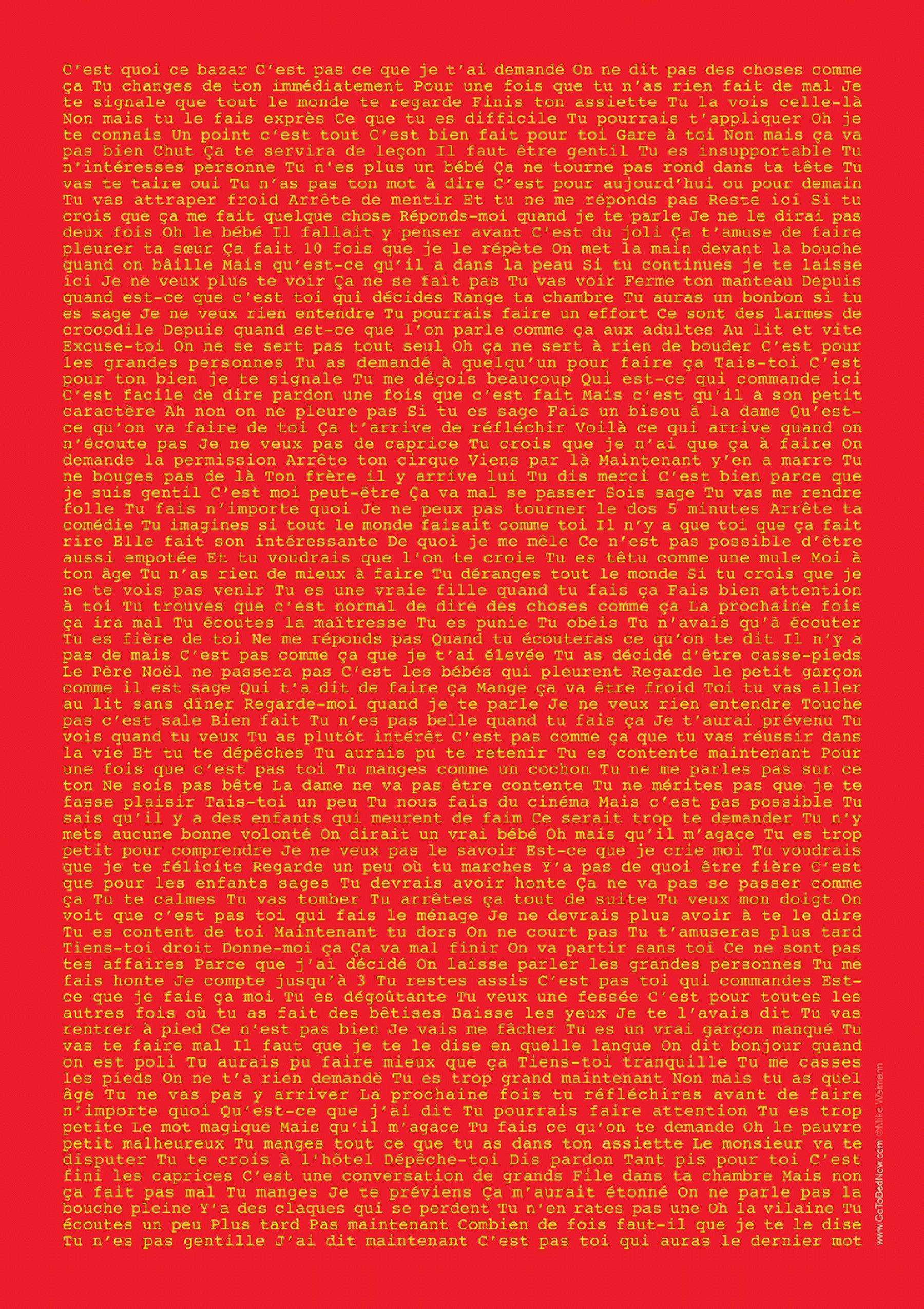 Close Up Poster Erziehungssprüche Poster auf französisch 59,4 x 84,1 cm