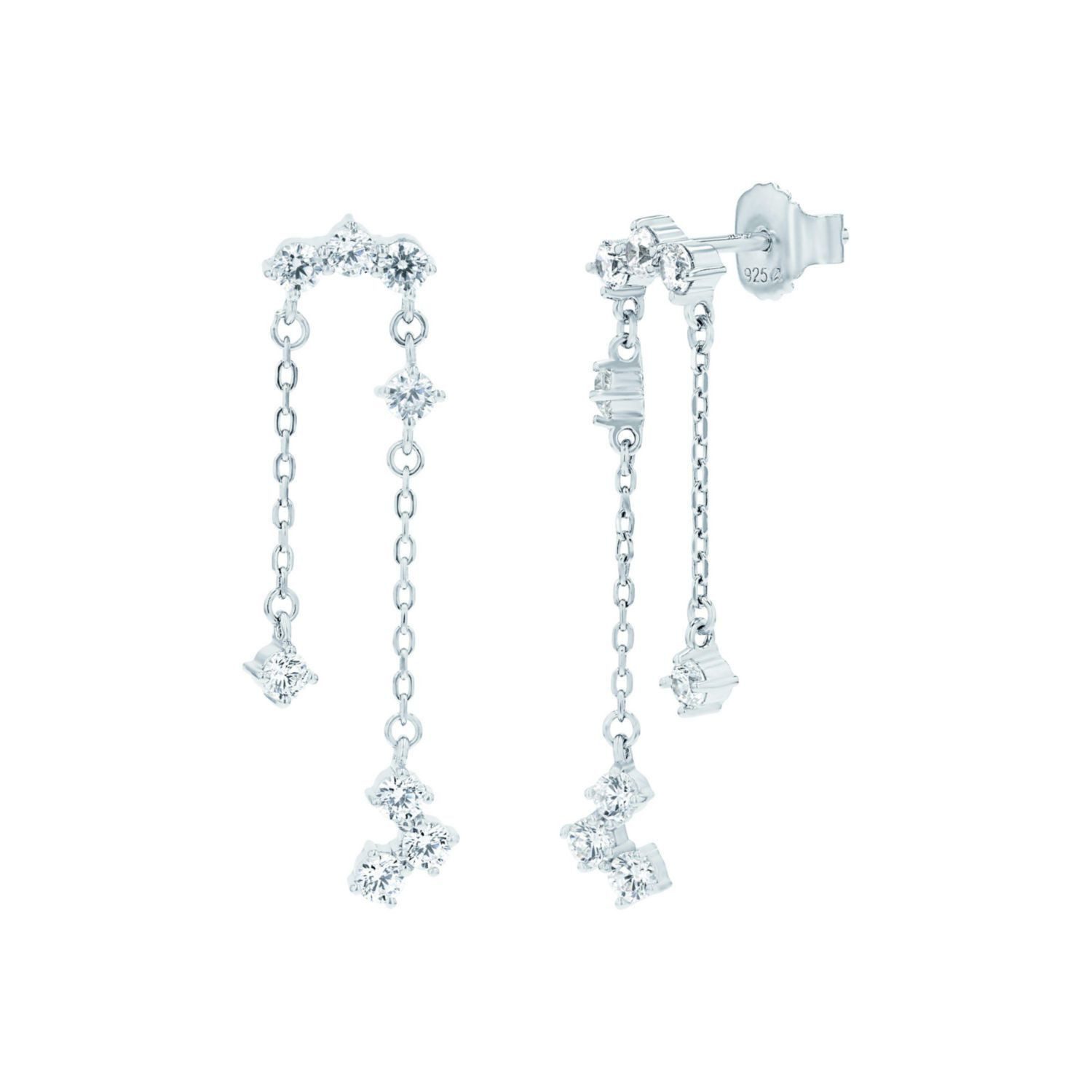 Noelani Paar Ohrhänger Noelani Ohrhänger für Damen, Silber 925, Zirkonia (Ohrhänger, 4-tlg)