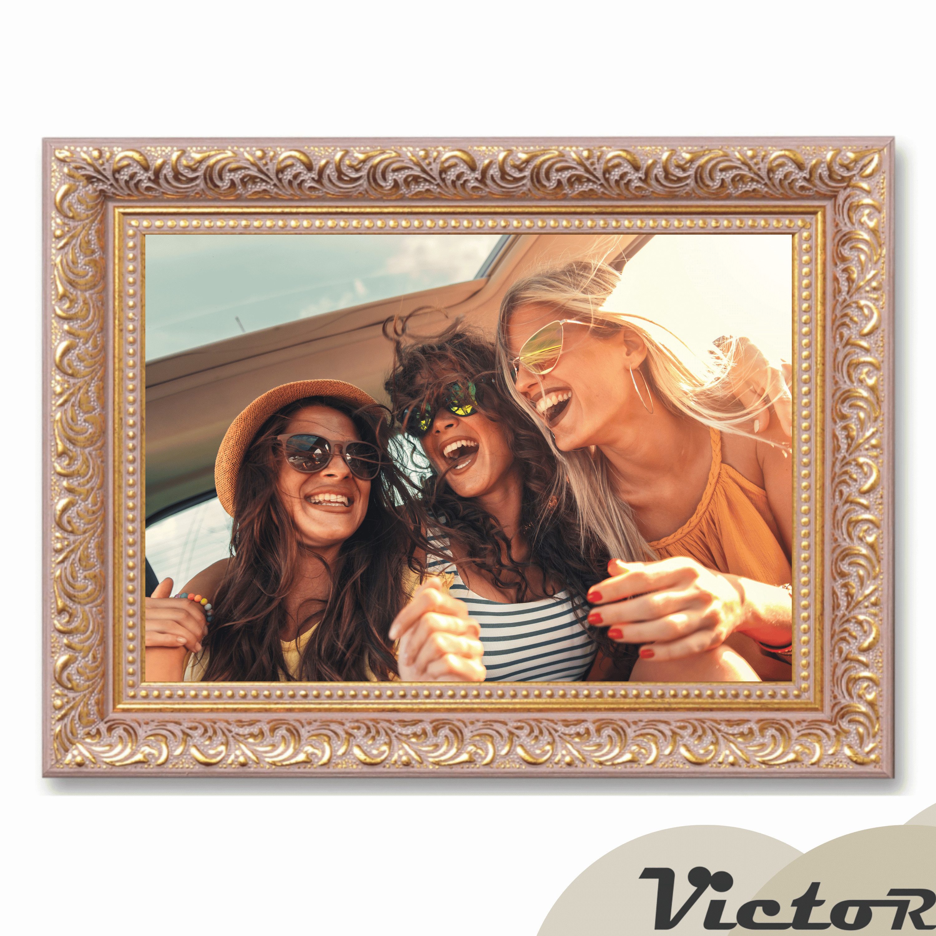 Victor (Zenith) Bilderrahmen Rubens, Bilderrahmen 10x15 cm Rose Gold, Bilderrahmen A6 Barock, Antik