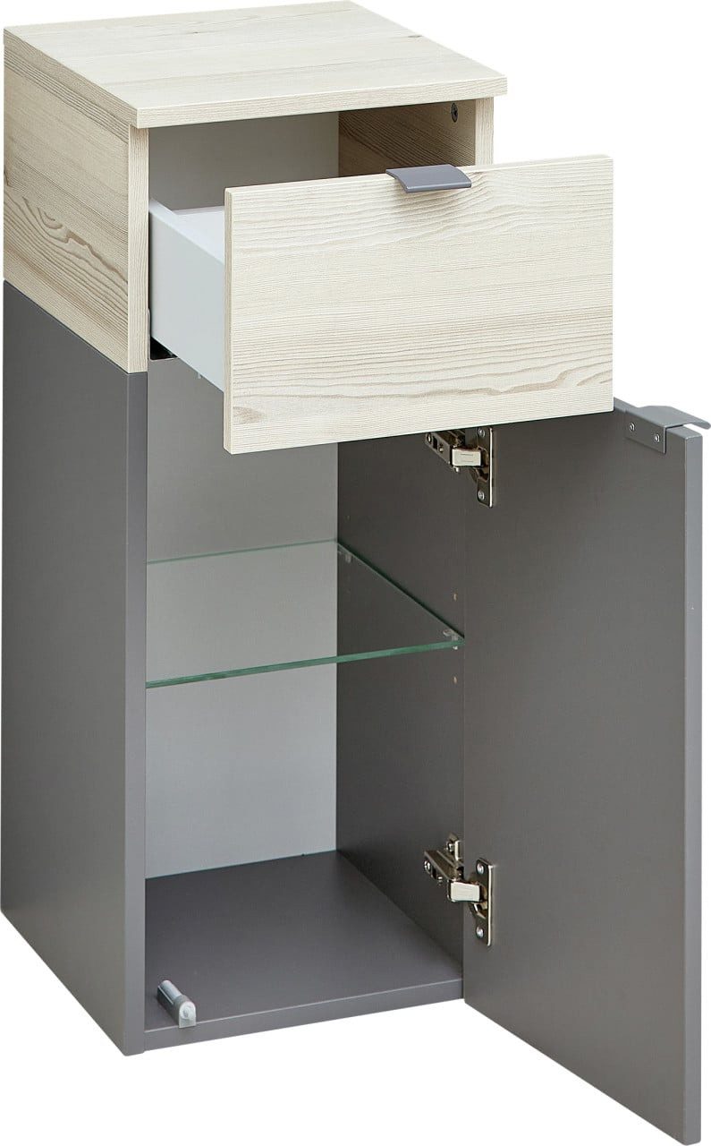 PELIPAL Waschbeckenunterschrank Pelipal Unterschrank Quickset 394 Quarzgrau/Akzent