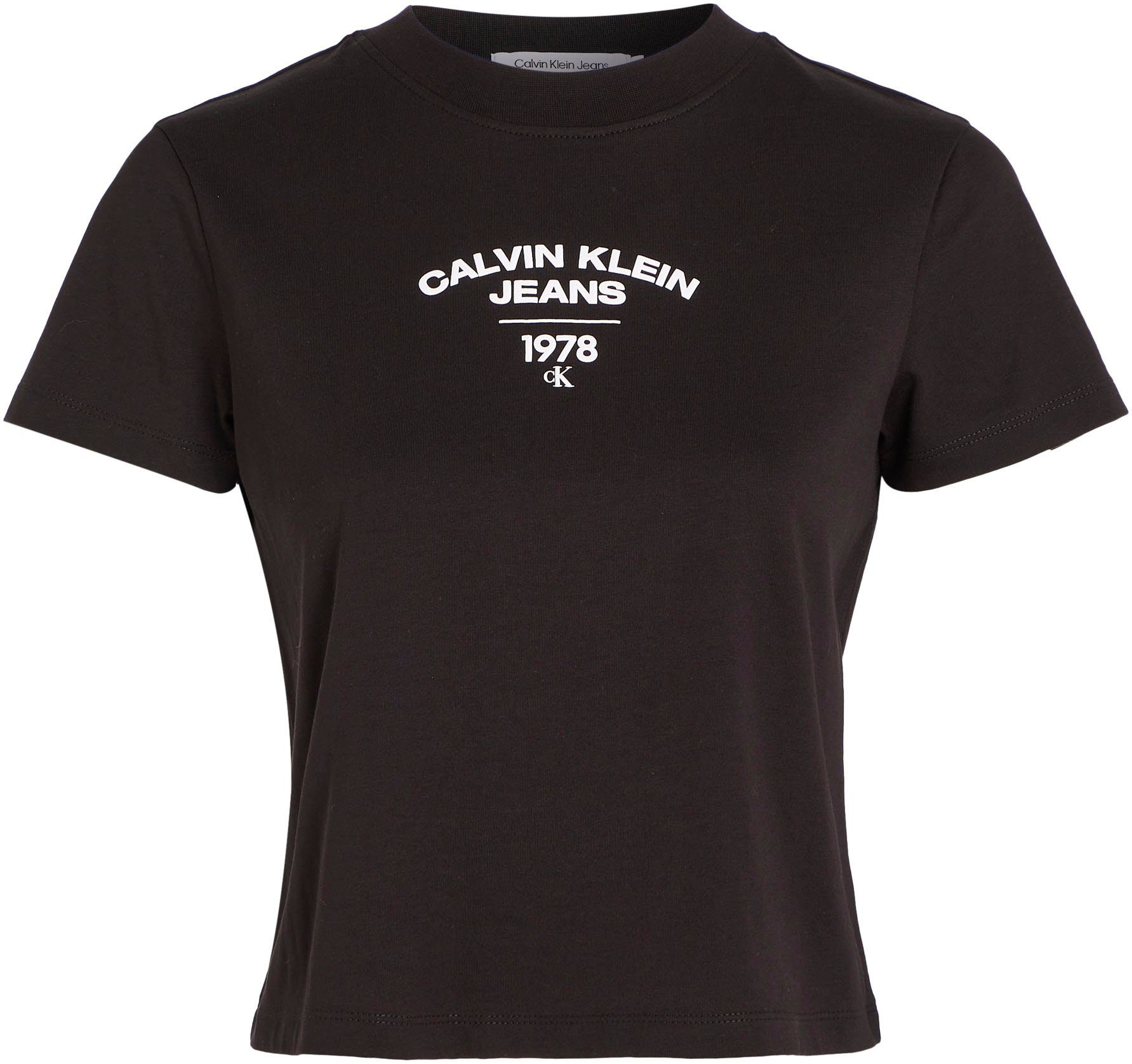 TEE Ck BABY Jeans Calvin LOGO Black VARSITY Klein T-Shirt