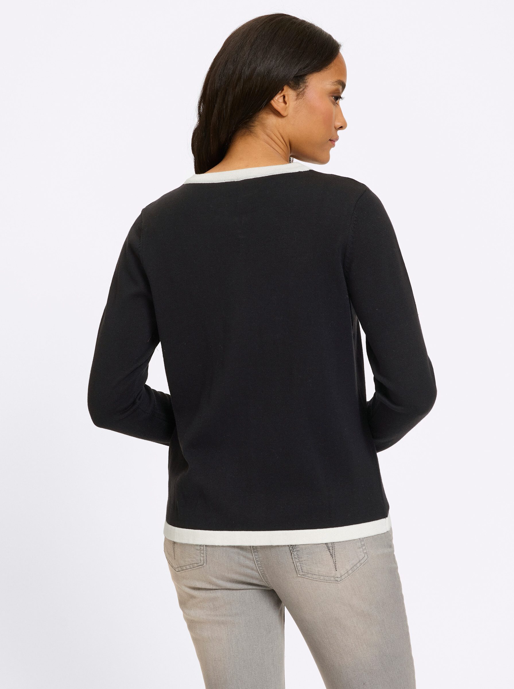 heine Strickjacke Strickjacke Langarm Feinstrick