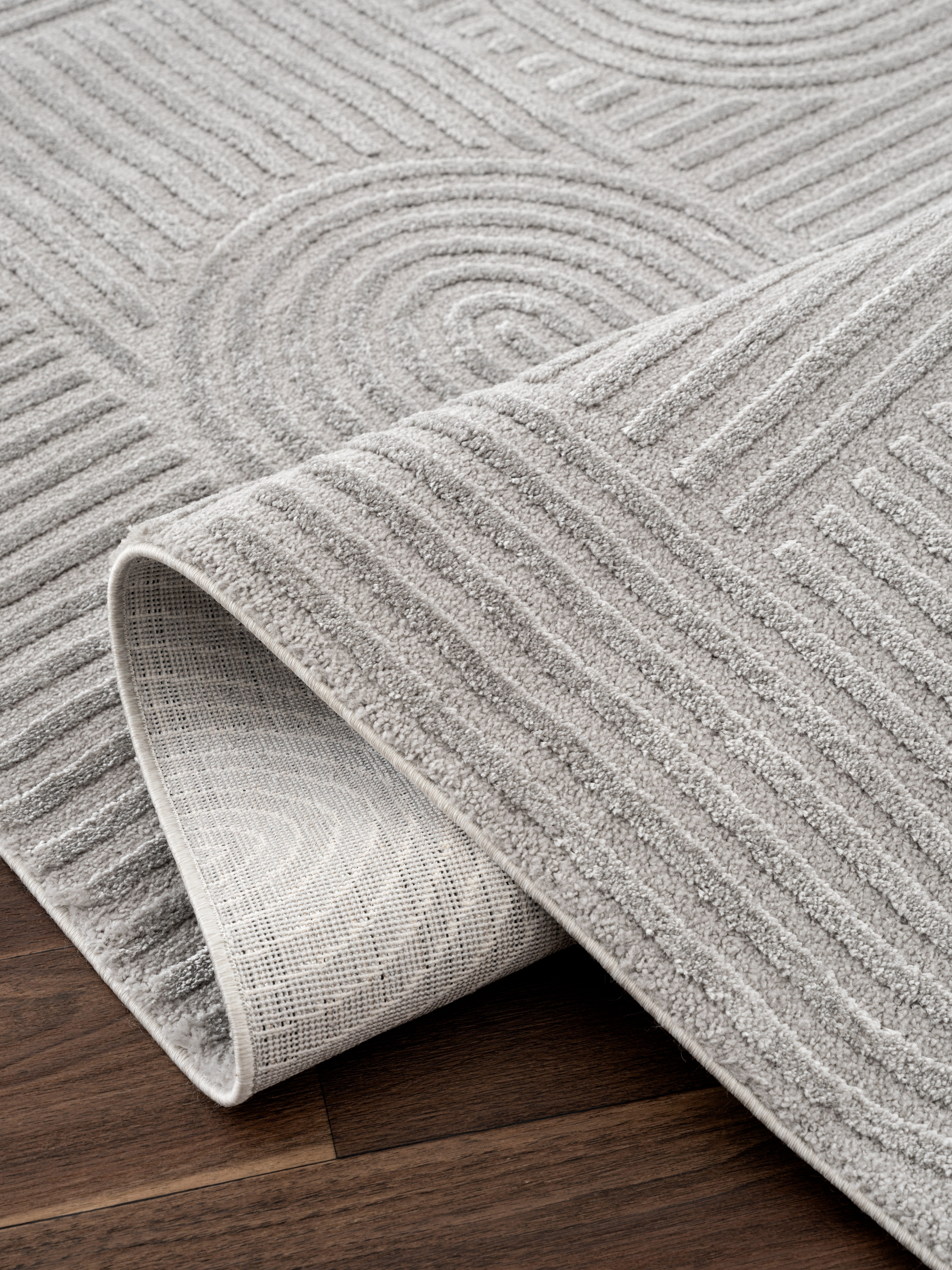 OTTO home Teppich Jonnis, mit Fransen, Boho-Design, Scandi, Designteppich, rechteckig, Höhe: 9 mm, Hoch-Tief, 3D Optik, skandinavischer Stil, Wohnzimmer, Schlafzimmer