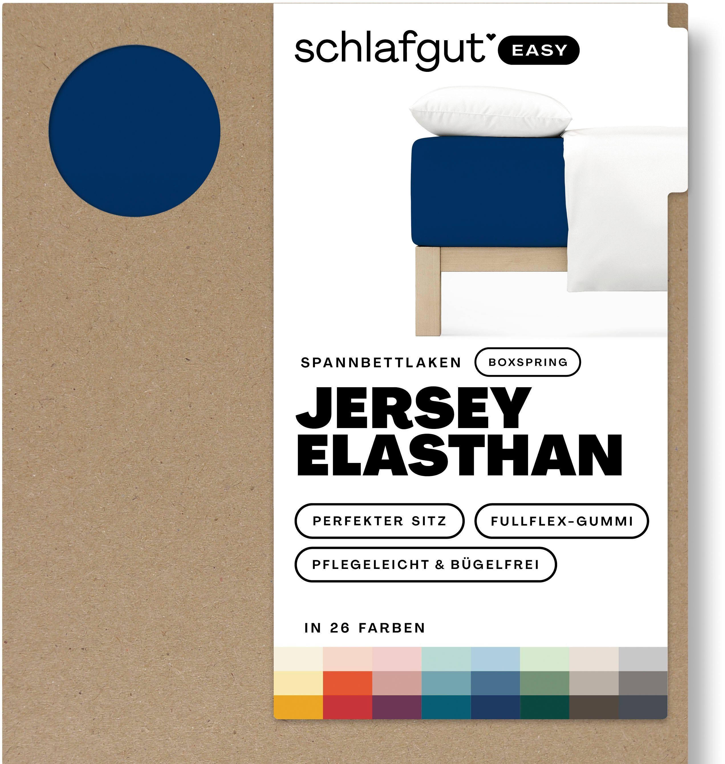 Schlafgut Spannbettlaken »EASY Jersey Elasthan Boxspring«, MADE IN GREEN by günstig online kaufen