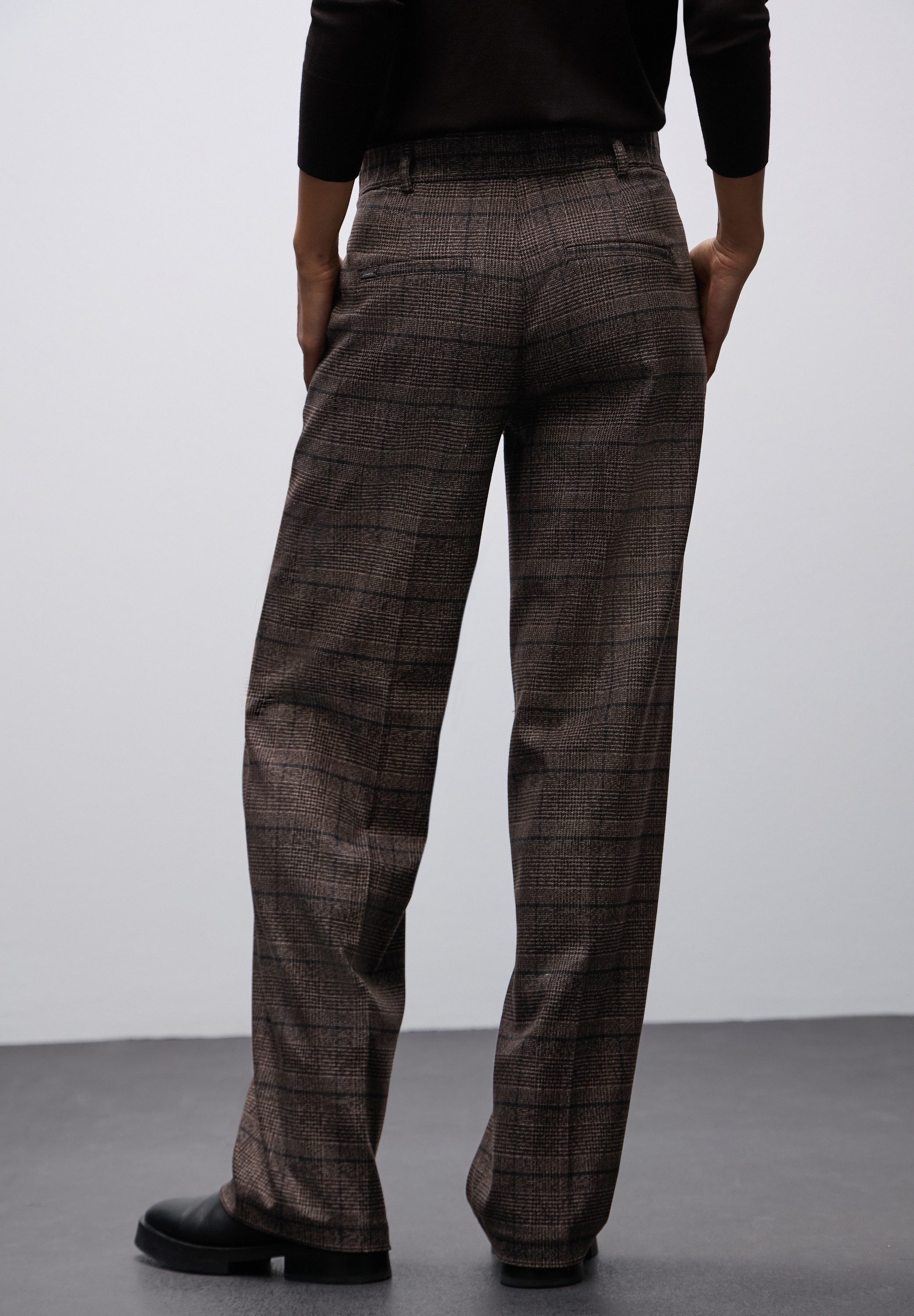 STREET ONE Stoffhose mit Karo Muster günstig online kaufen