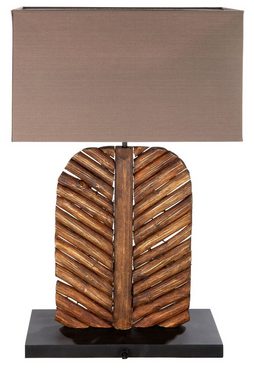 GILDE Tischleuchte GILDE Lampe Foglia - braun - H. 63cm x B. 40cm