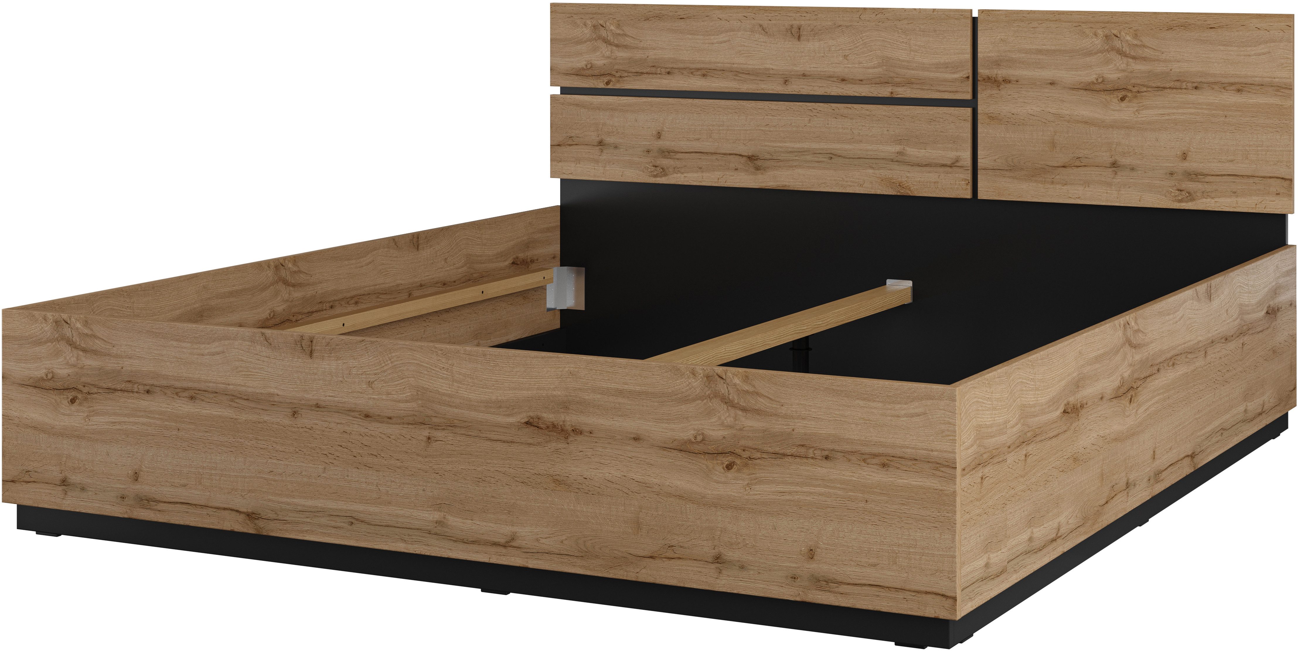 OTTO home Bett Cross, moderner Bettrahmen, Doppelbett in zwei Grössen, stabiles Bettgestell