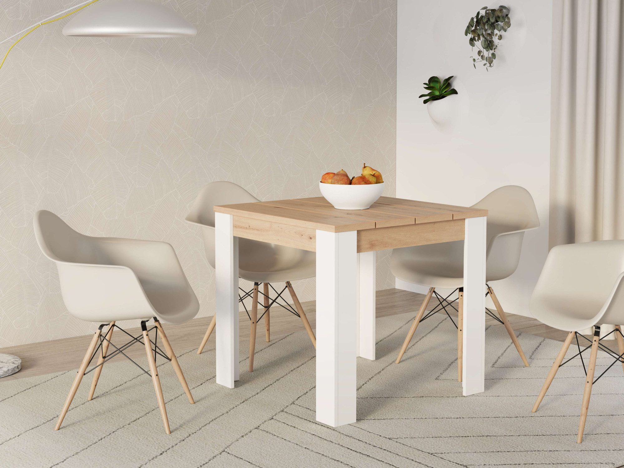 Home affaire Esstisch Spoleto, Esstisch, Küchentisch, Speisetisch, Familientisch, Charakterstarke 4-Lamellen-Platte, 4 Farben, 2 Größen – top modern