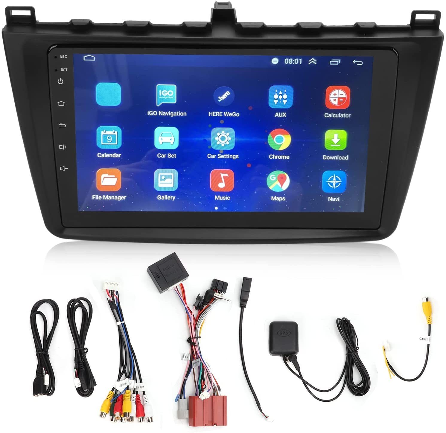 GABITECH für Autoradio RAM Mazda GPS Android 4GB RDS DAB+ Bluetooth Einbau-Navigationsgerät 6