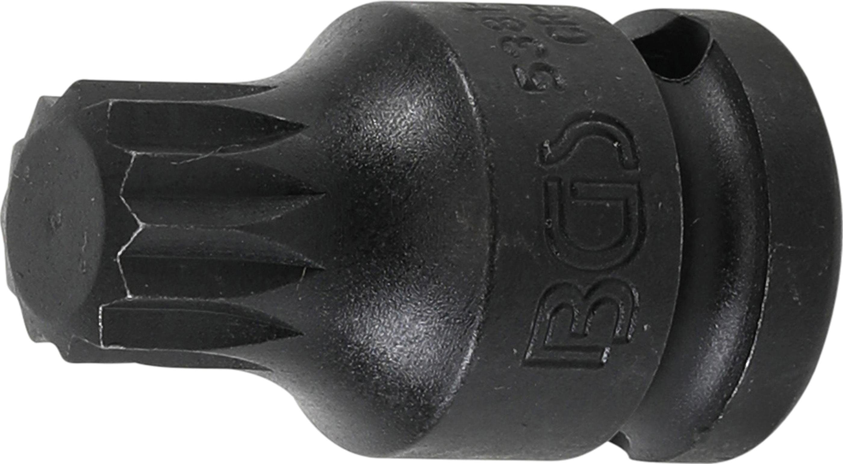 BGS technic Bit-Schraubendreher Kraft-Bit-Einsatz, Antrieb Innenvierkant 12,5 mm (1/2), Innenvielzahn (für XZN) M16