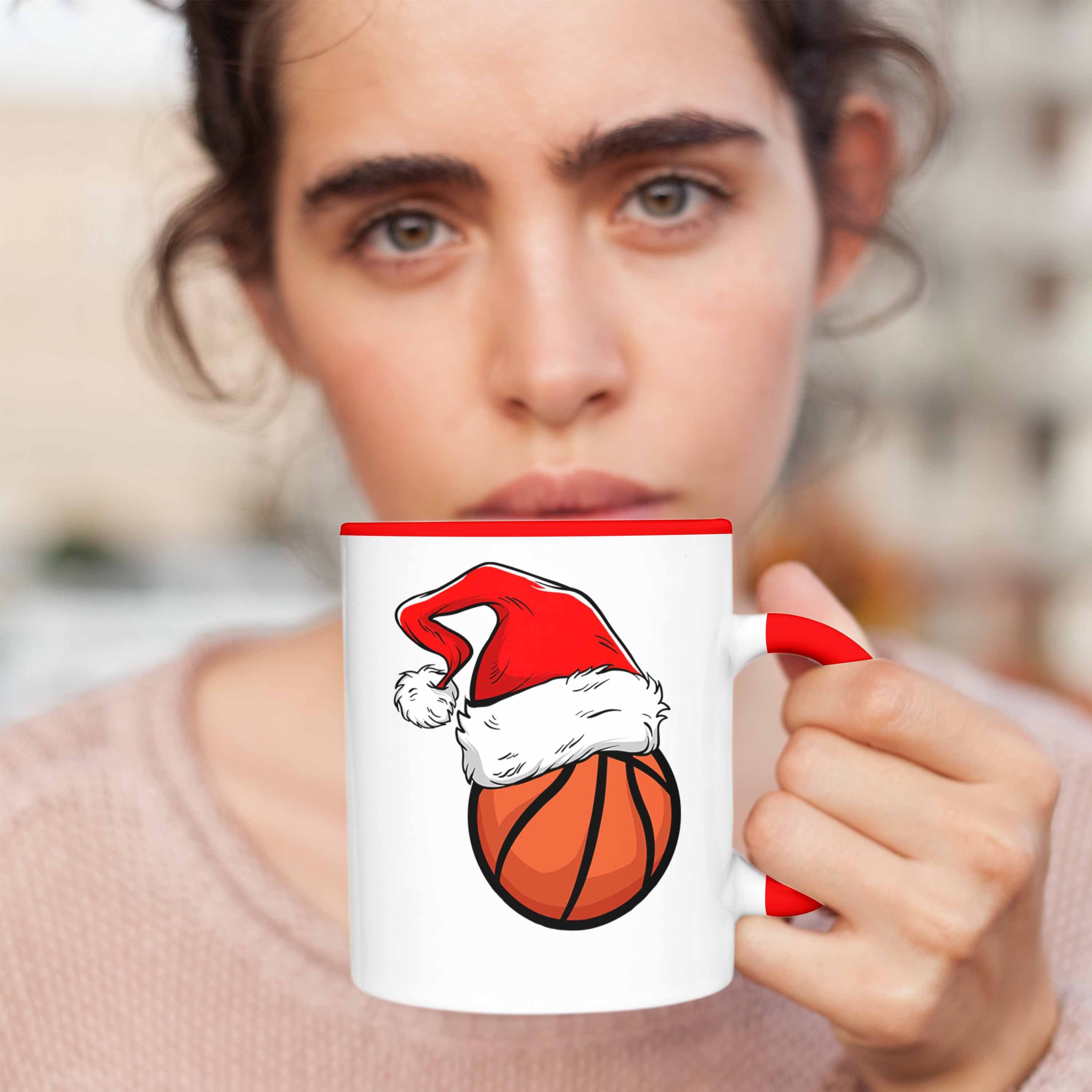 Trendation Geschenk Rot Tasse Trendation Geschenkidee Tasse Basketball Weihnachten - Basketballspieler