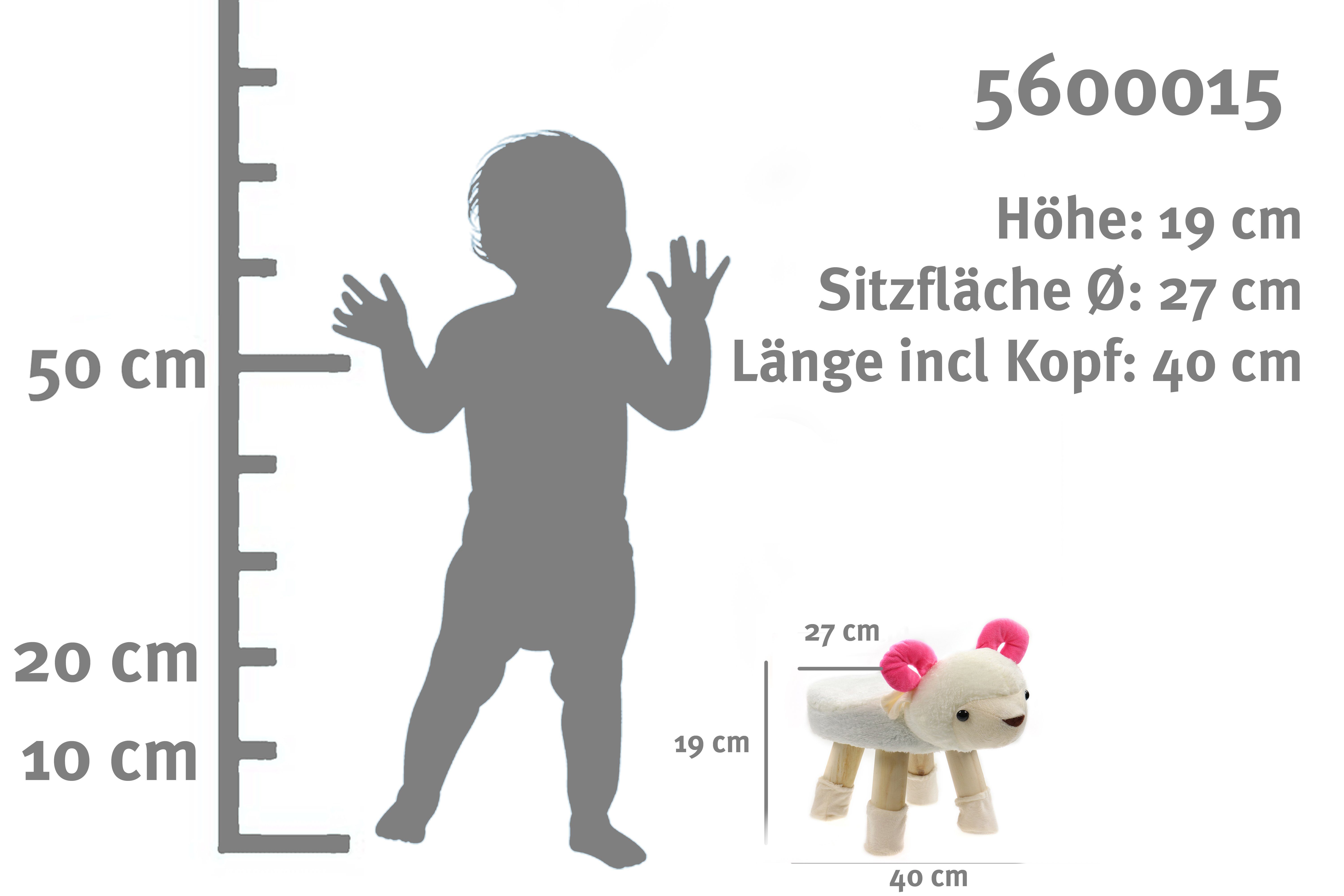 ELLUG Kindersessel Hocker für Kinder, Tiere, Plüschbezug & Holzbeine, bis 7 günstig online kaufen