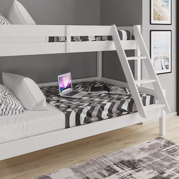 VitaliSpa® Kinderbett Etagenbett Hochbett 90x200cm EVEREST Weiß
