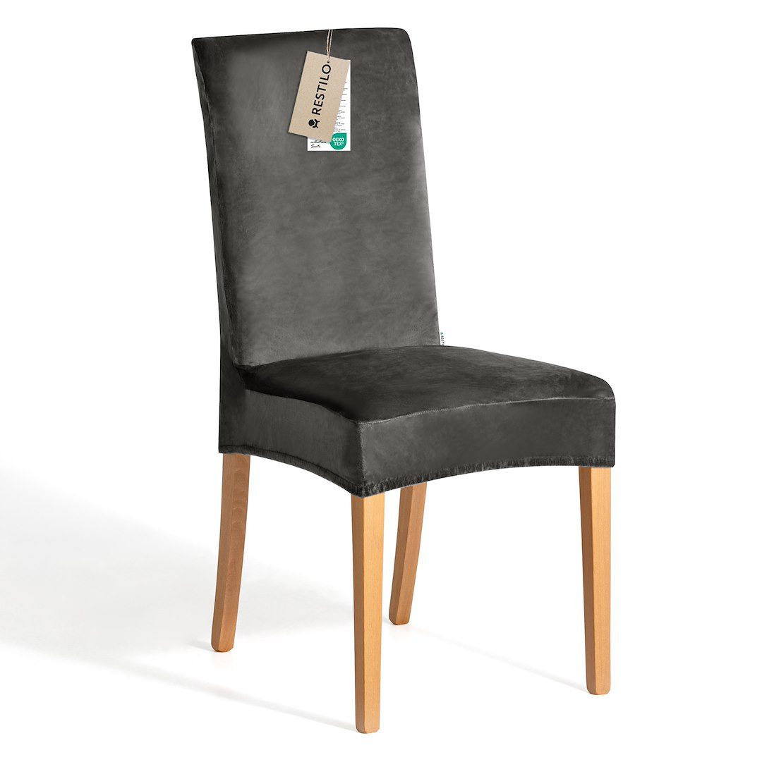 Restilo Stuhlhusse Stuhlhusse Stretch Stuhlbezug mit Gummiband Abnehmbar, waschbar
