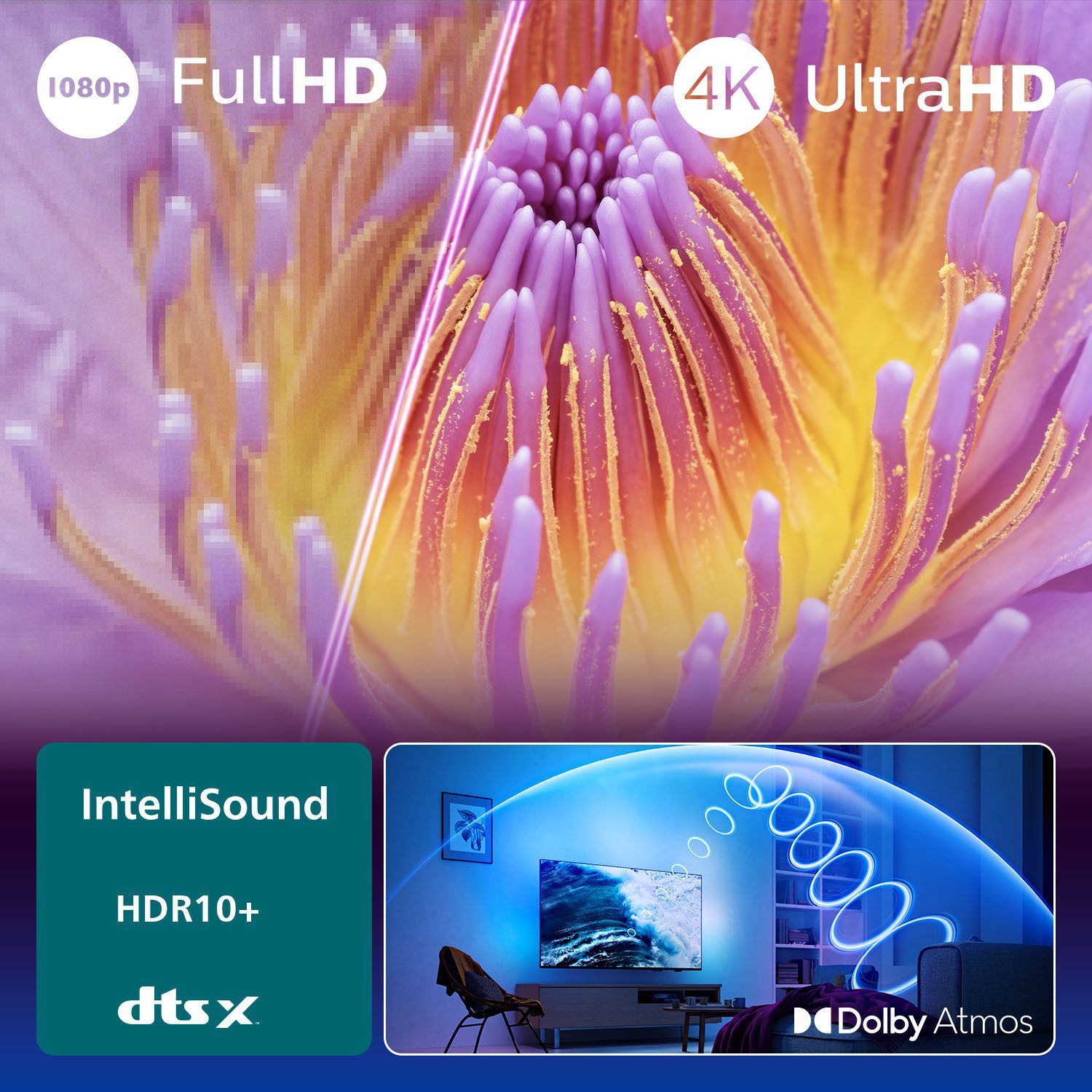 Philips 55PUS8400/12 QLED-Fernseher (139 cm/55 Zoll, 4K Ultra HD, Smart-TV)
