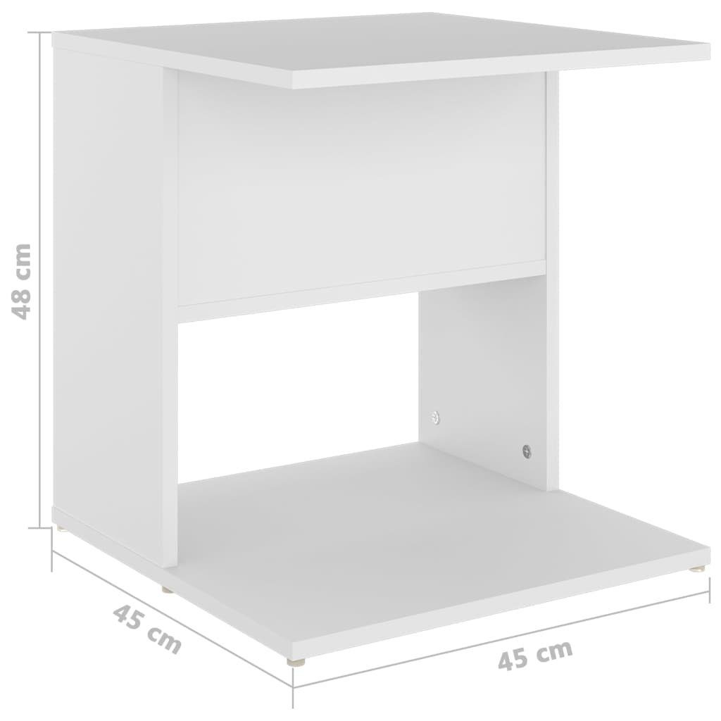 3008007 möbelando in cm), (LxBxH: Beistelltisch Holzwerkstoff 45x45x48 Weiß aus