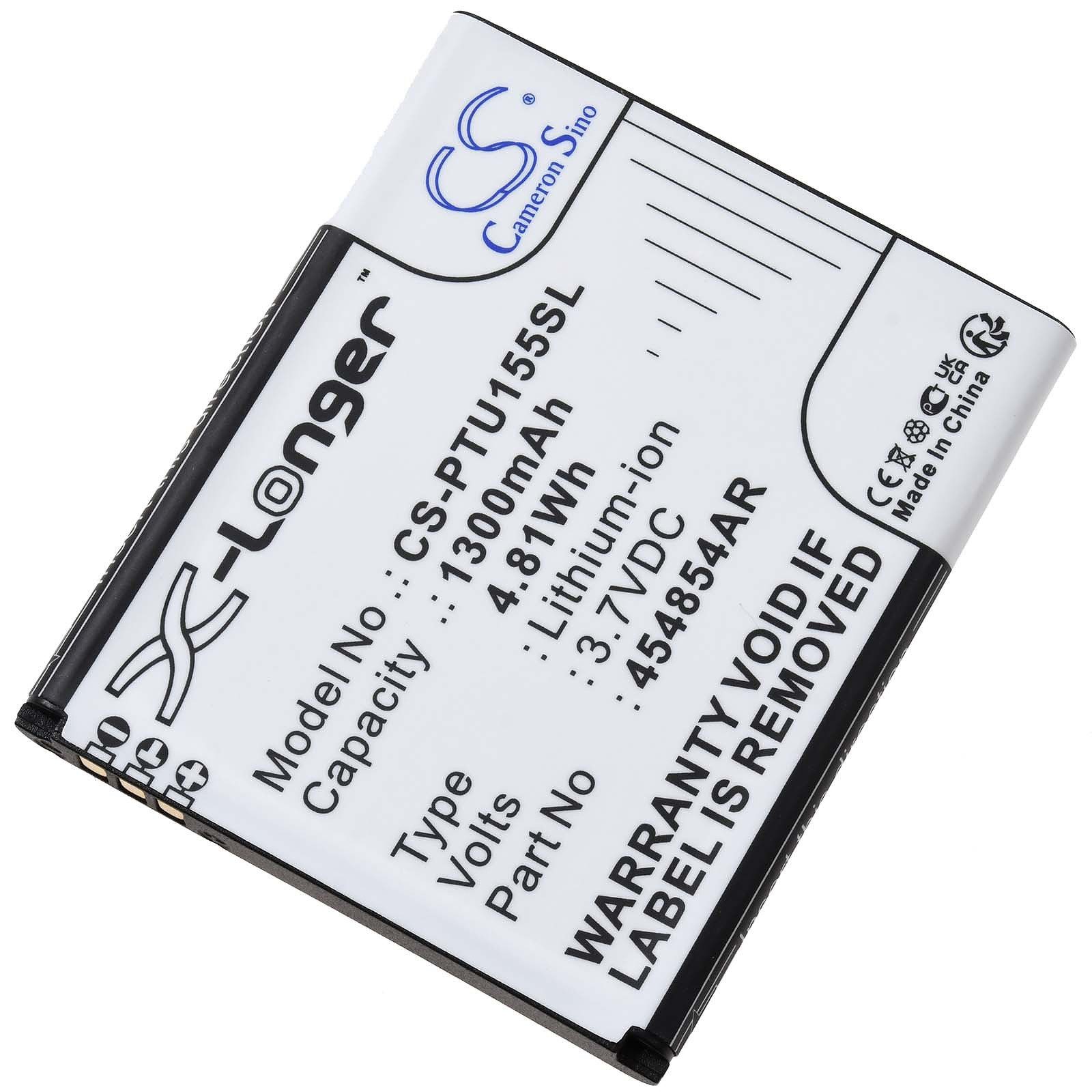 Powery Akku für Panasonic KX-TU550 Handy-Akku 1300 mAh (3.7 V)