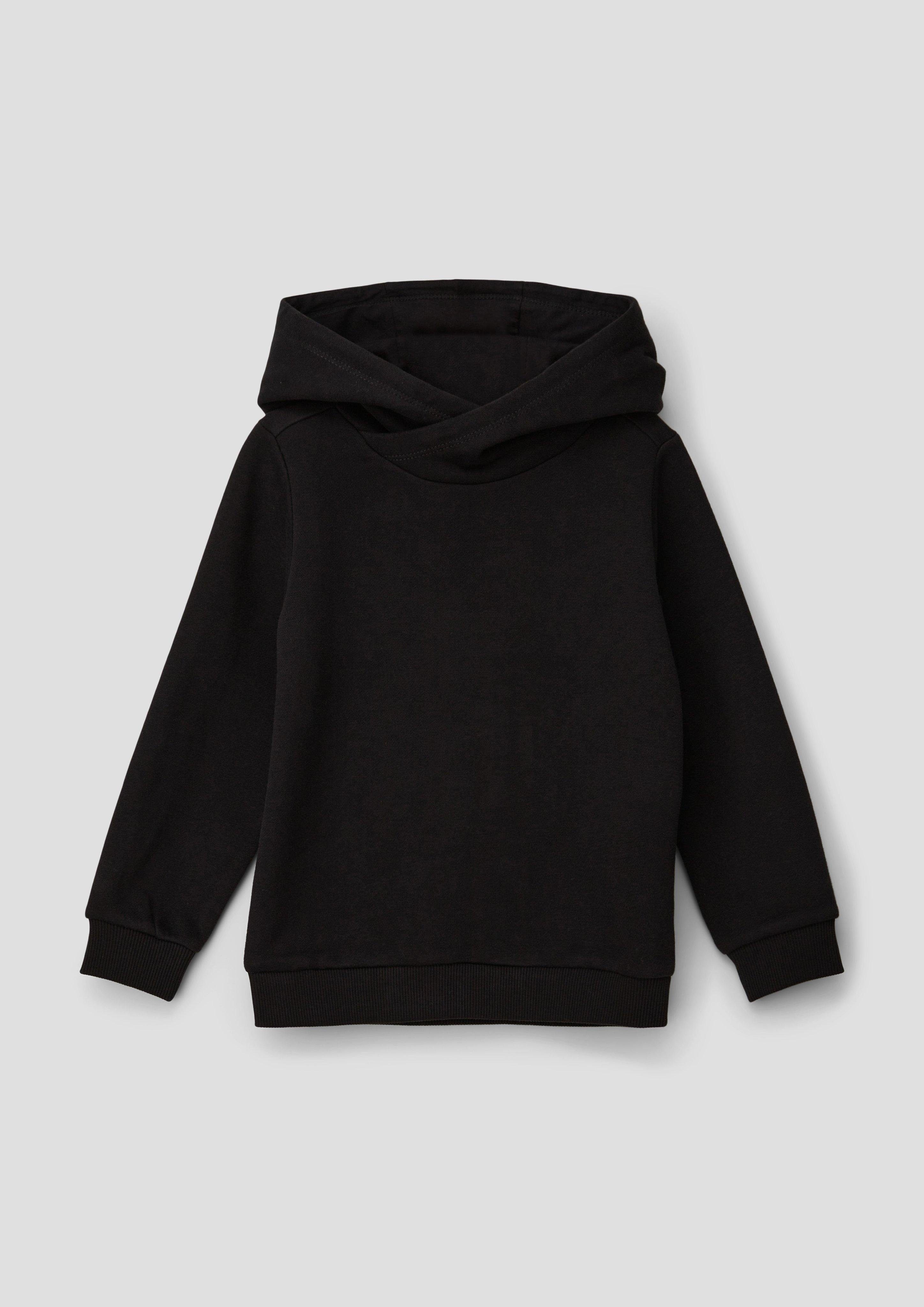 s.Oliver Sweatshirt Kapuzensweatshirt mit weicher Innenseite Ziernaht schwarz