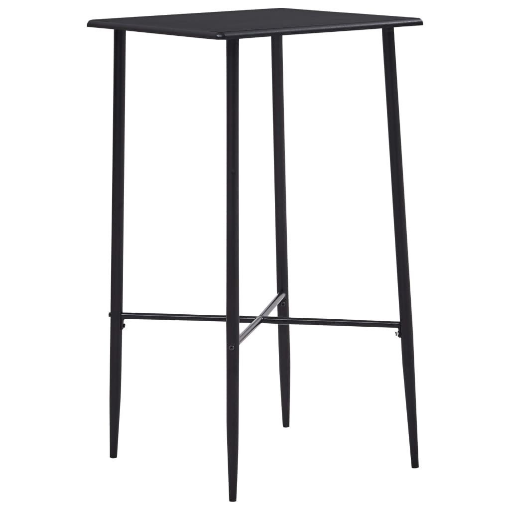 furnicato Bartisch Stehtisch 60 x 60 x 111 cm Schwarz (1-St), Pflegeleichter Bistrotisch mit stabilen Beinen für kleine Räume