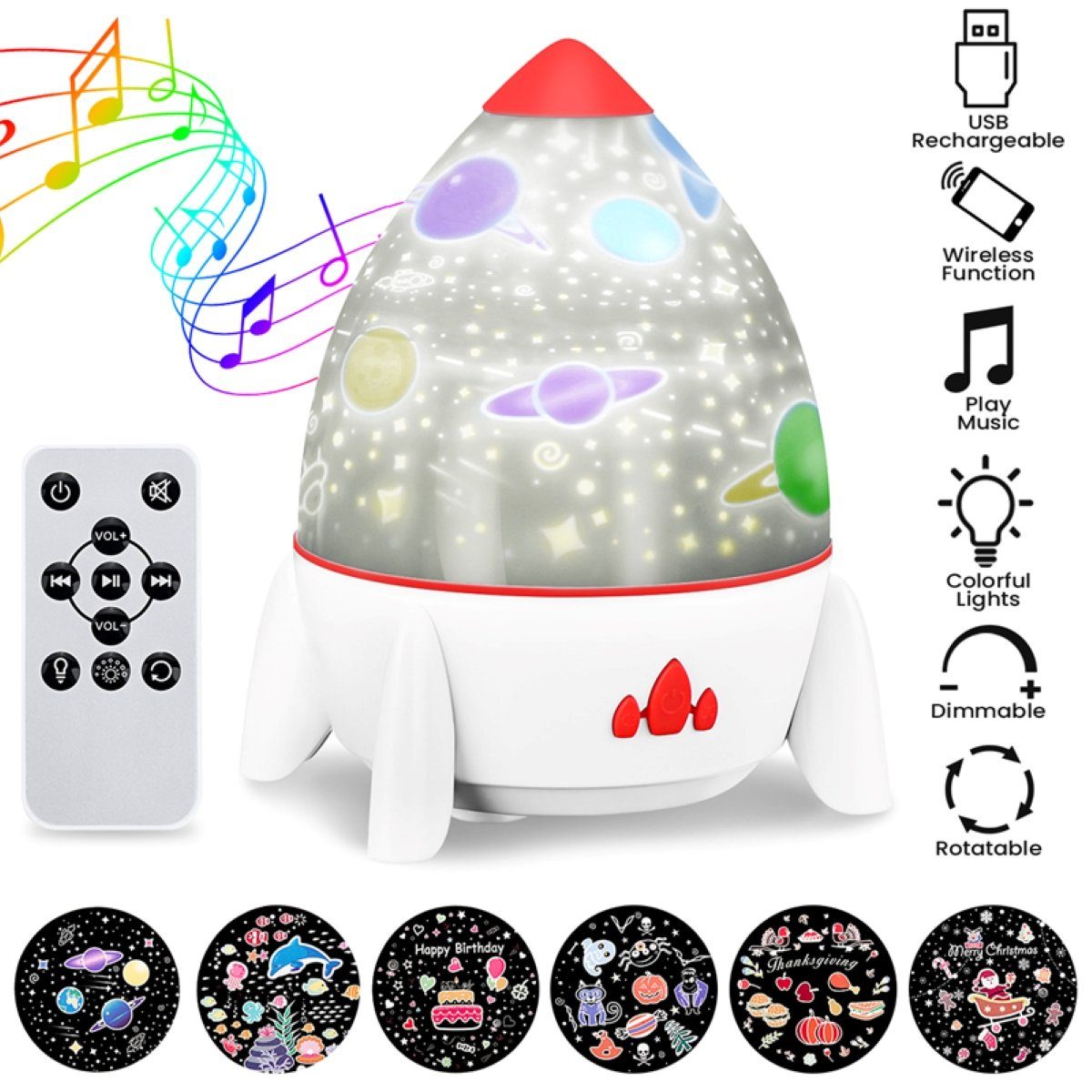 ELEGIANT LED Nachttischlampe Raketenlampe, Nachtlicht, LED fest integriert, günstig online kaufen